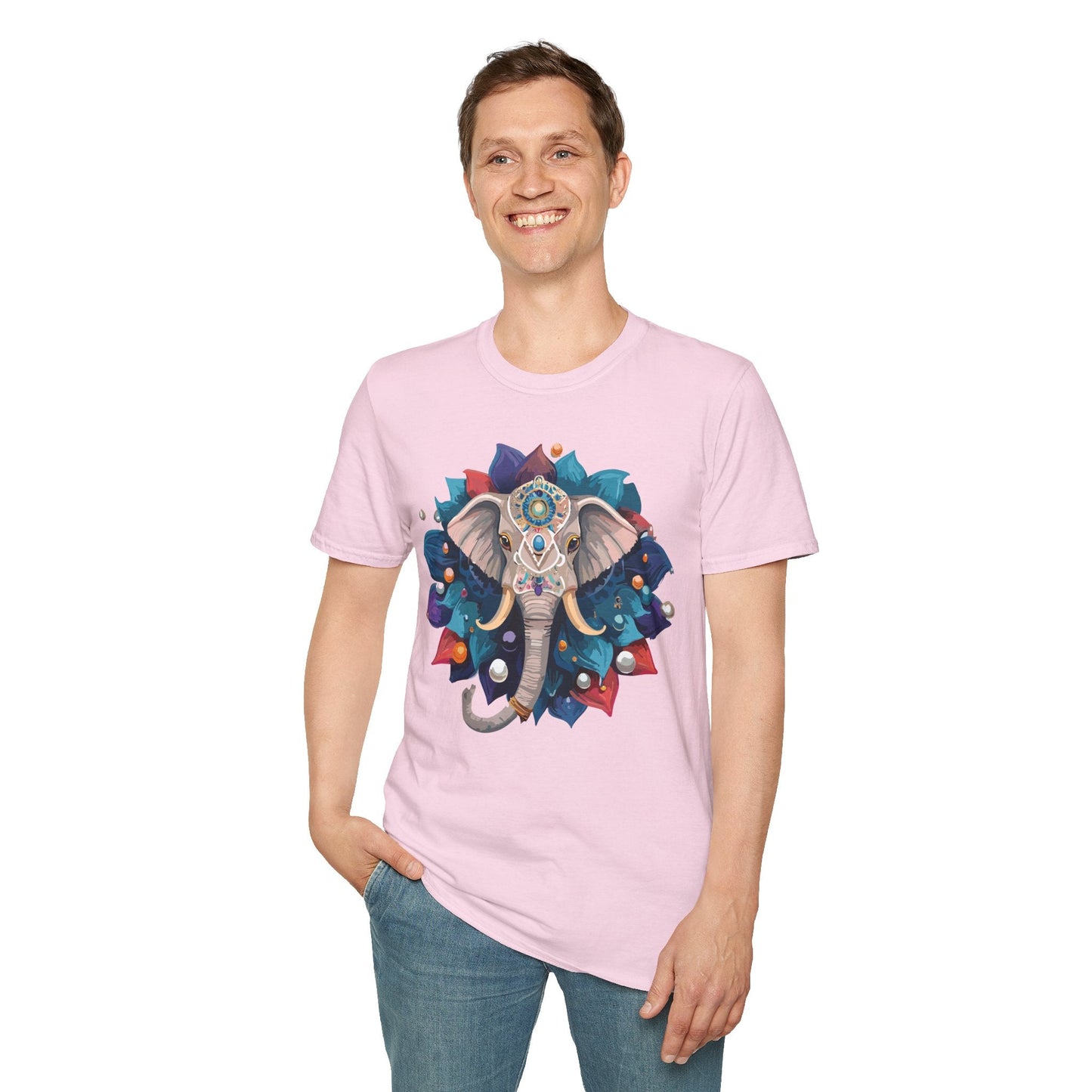 Elephant T Shirt Unisex Softstyle 64000 Short Sleeve Cotton Tee Comfortable Everyday Wear