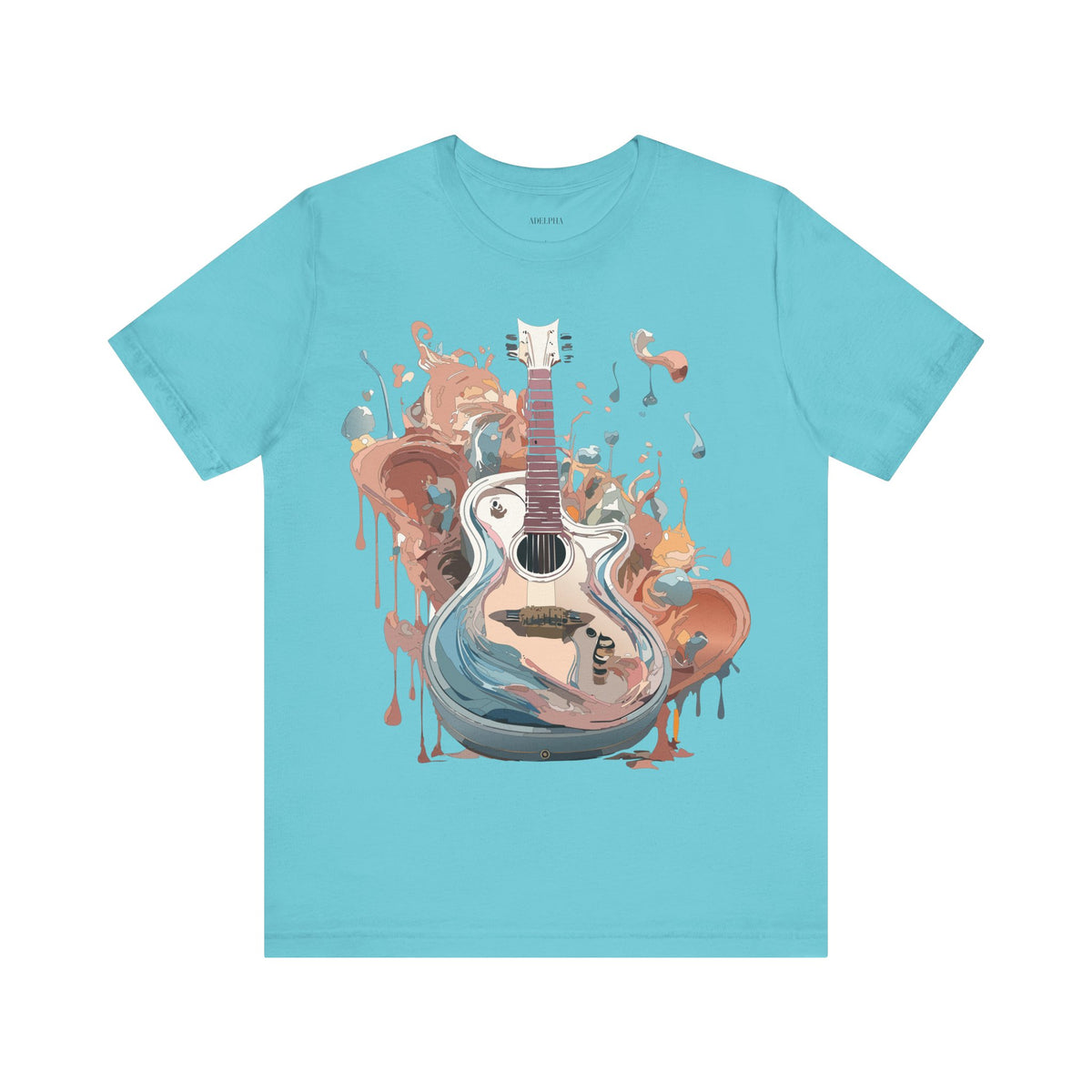 Music Graphic Unisex Cotton Bella+Canvas Tee with Art Design m123