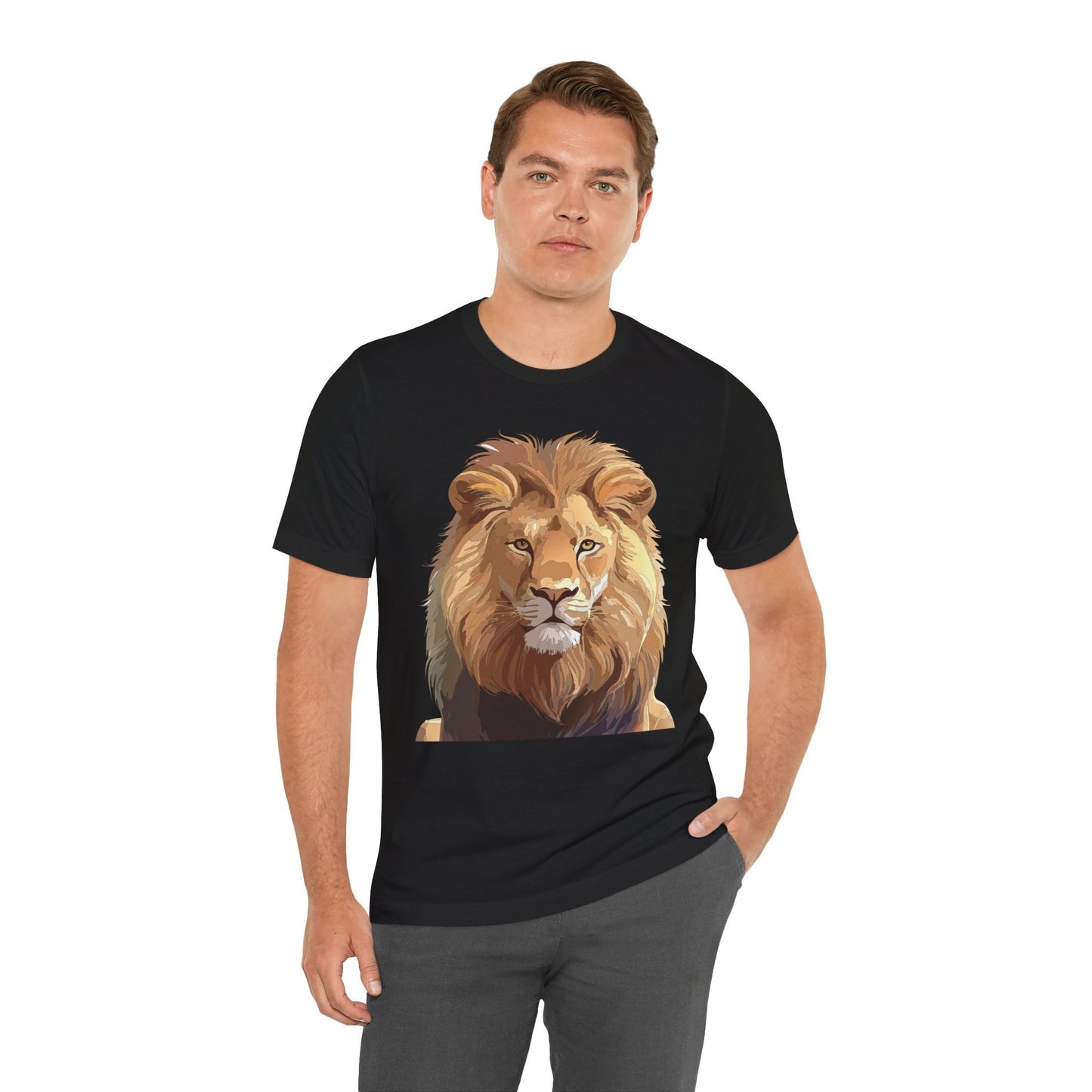 Unisex Animal Art Tee Shirt With Wild Animals Design Gildan 64000 Softstyle Cotton