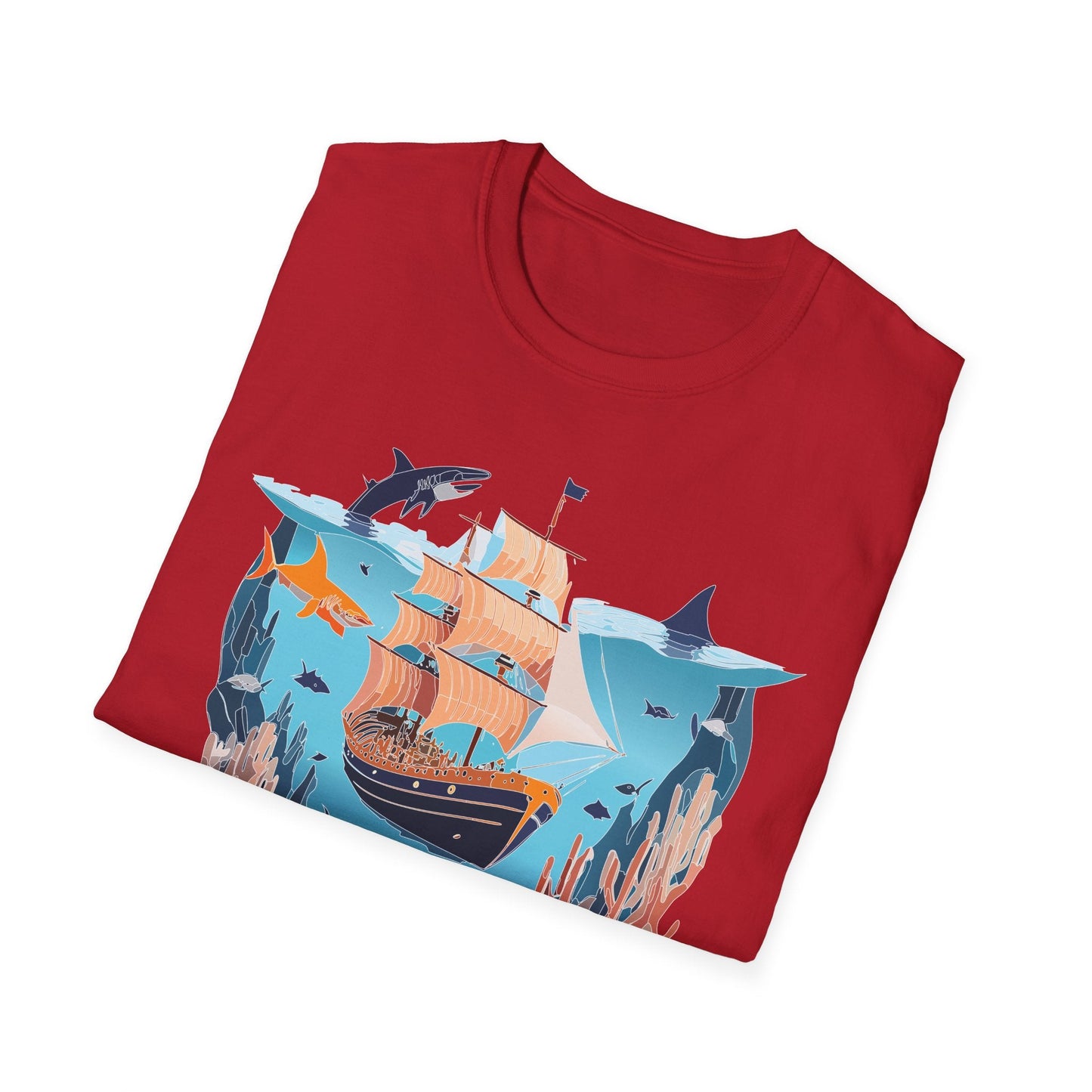 Ocean Graphic Unisex Softstyle Cotton Tee 17