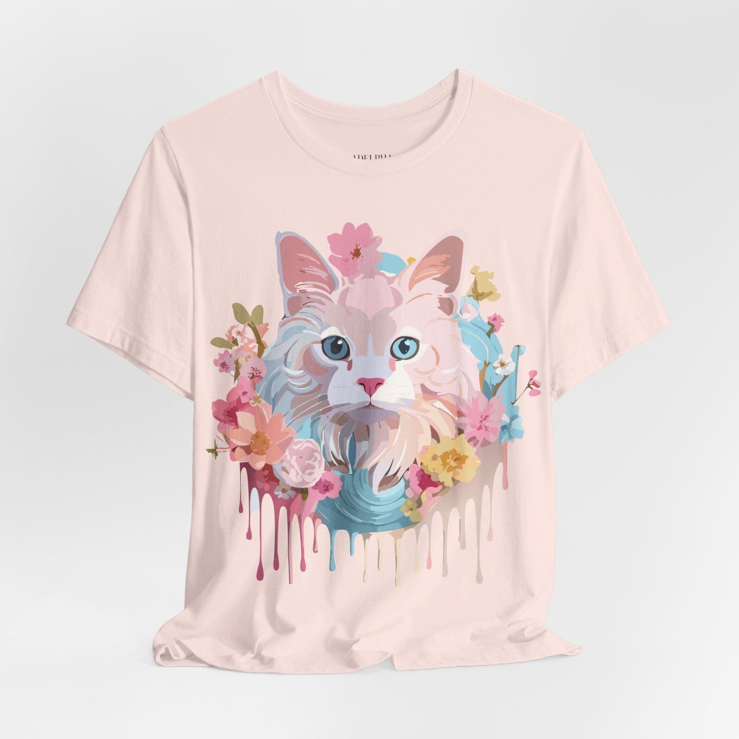 Cat Graphic T Shirt Unisex Short Sleeve Vintage Adelpha Art Tee