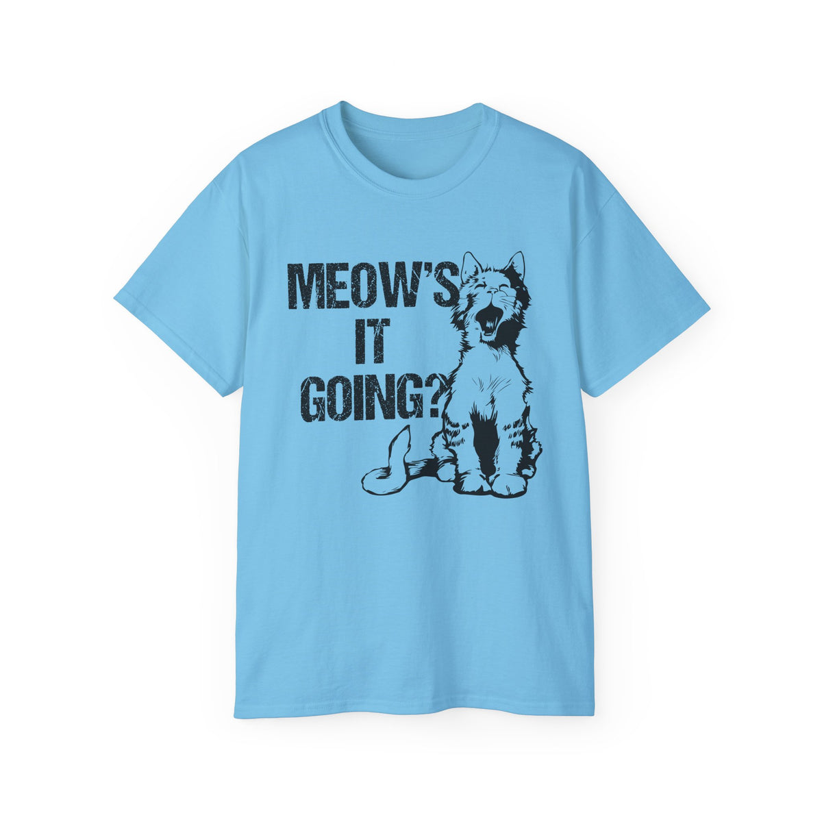 Meow's It Going? Cat Graphic Tee | Vintage Kitten Illustration