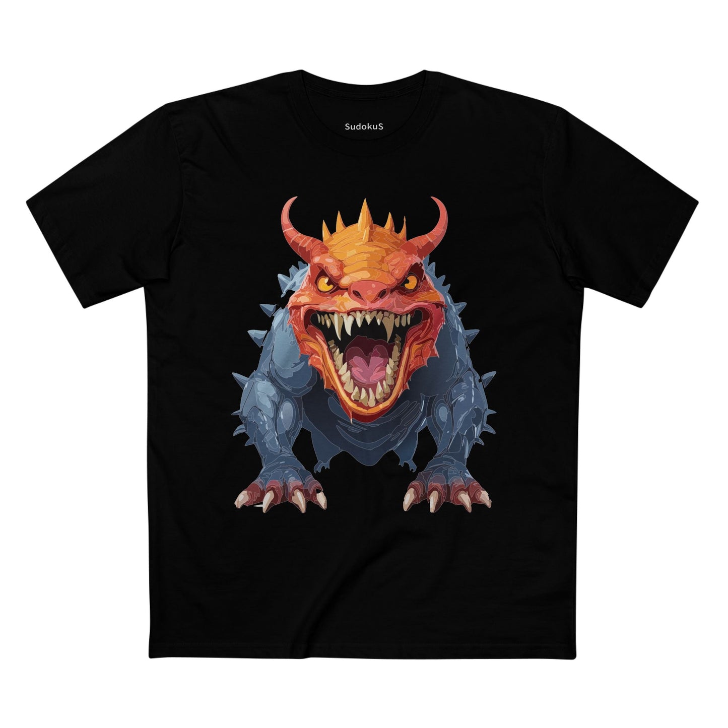 Cartoon Monsters Graphic Unisex 100 Cotton Staple Tee 29