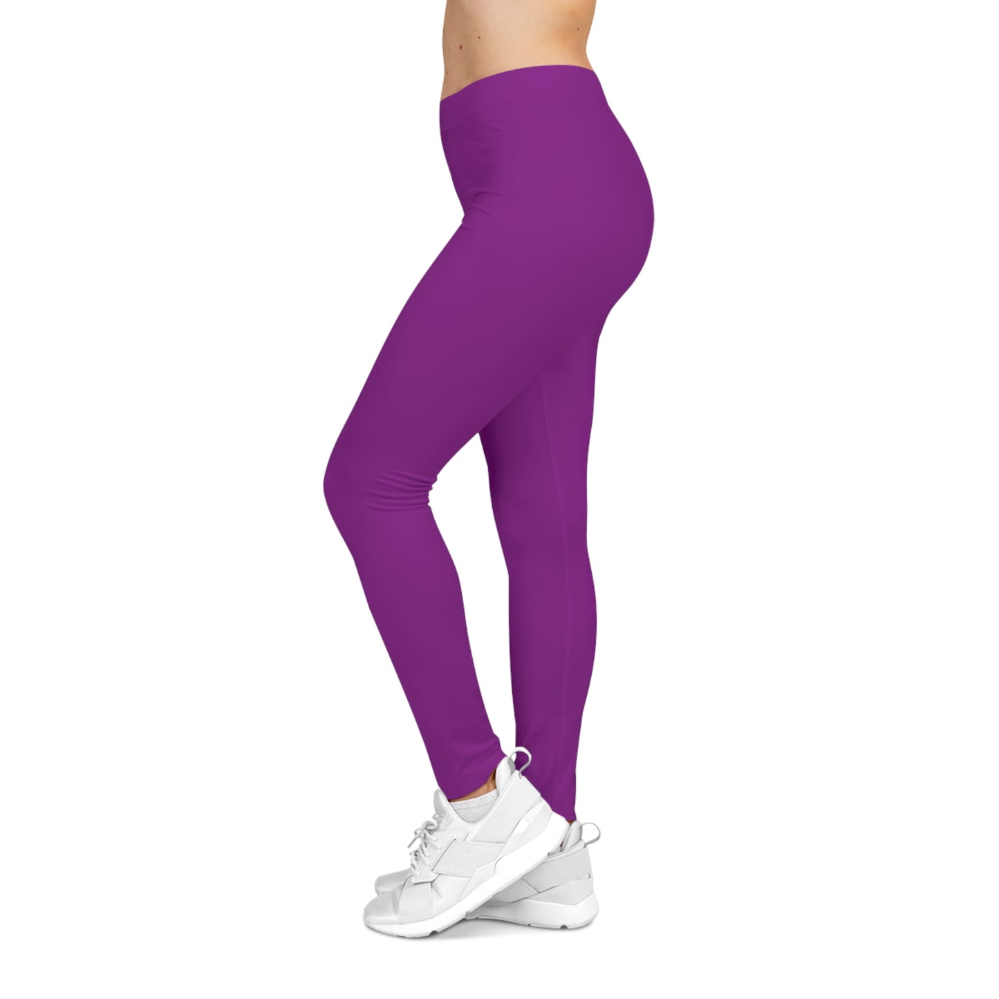 Dark Magenta Color Women's Poly-Span Casual Leggings XS-2XL