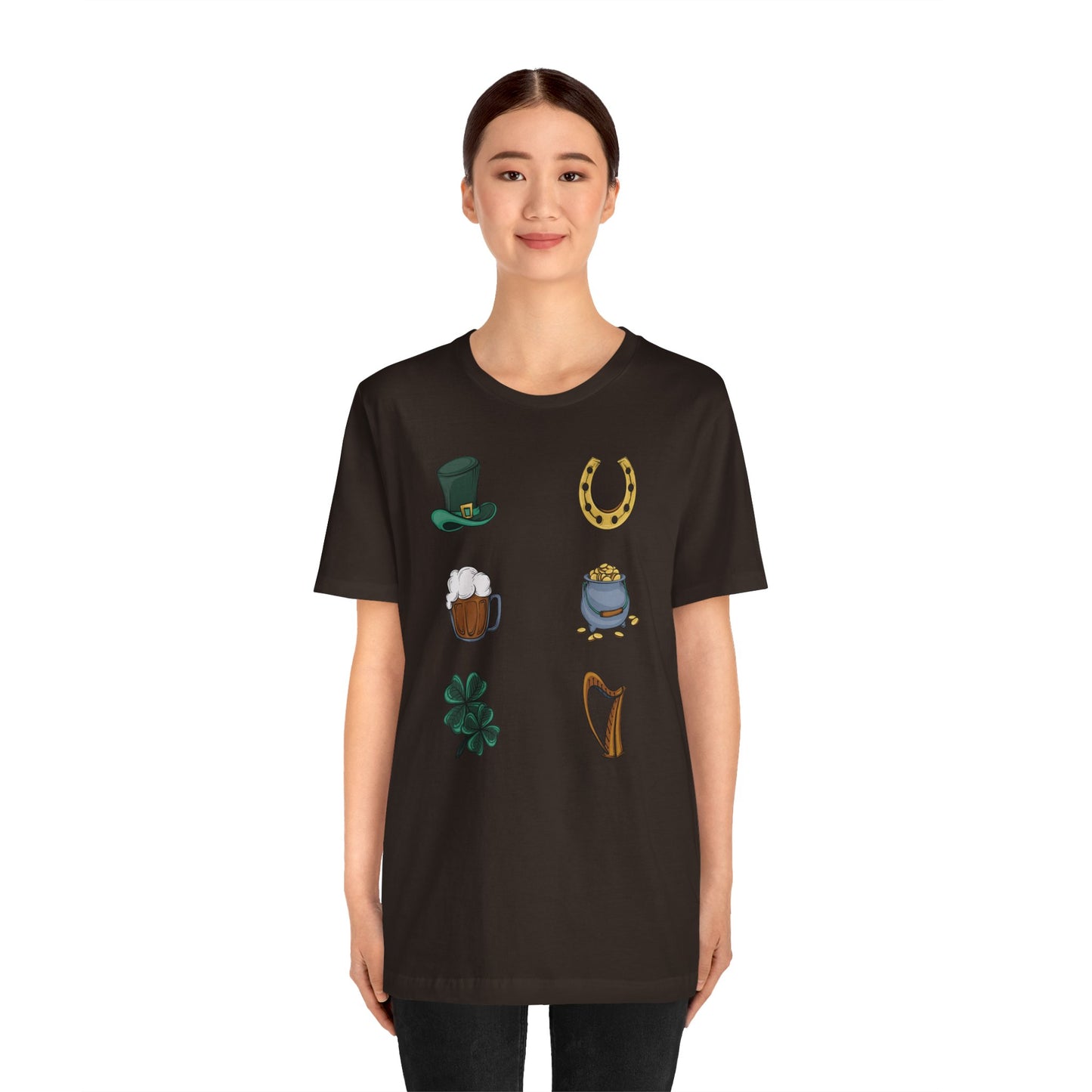 Unisex Cotton Tee Shirt with Lucky Prints