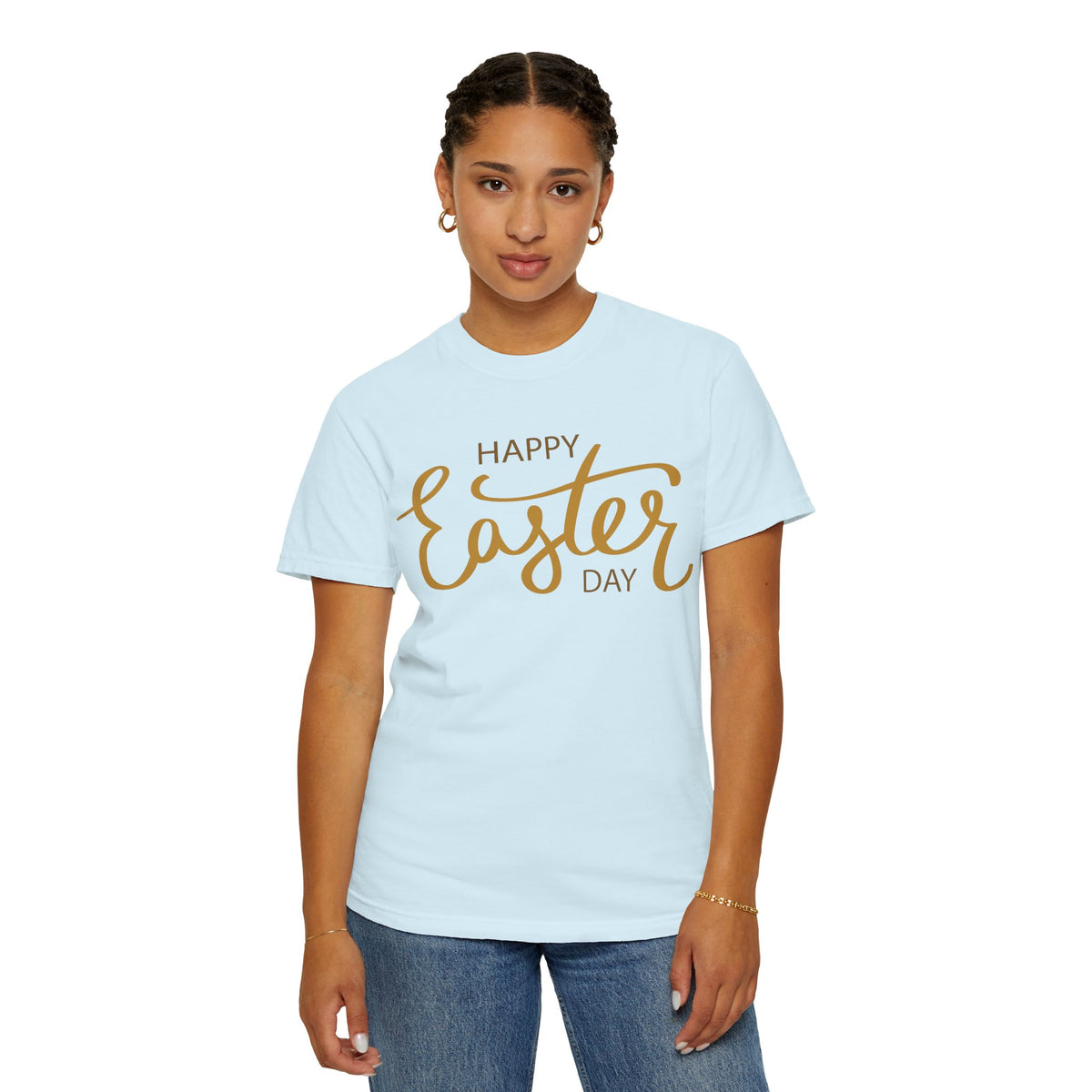 Happy Easter Day T-Shirt, Tee Shirt with Easter Signature, T Shirt with Easter Prints, Tee Shirt with Easter Design