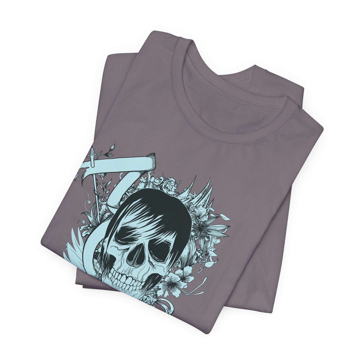 Sky Skull Graphic Design Tee, Skull Shirt, Vintage Tees, Art Design T-Shirt, Vintage Graphic Tee, Art Shirts with Skulls