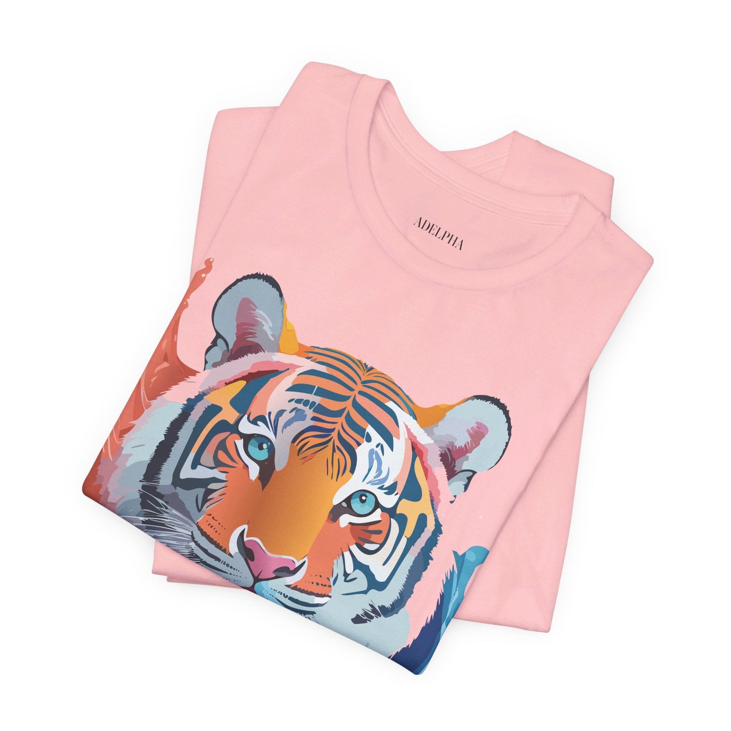 Tiger Graphic Unisex 100 Cotton Vintage Art with Animal Tee 22
