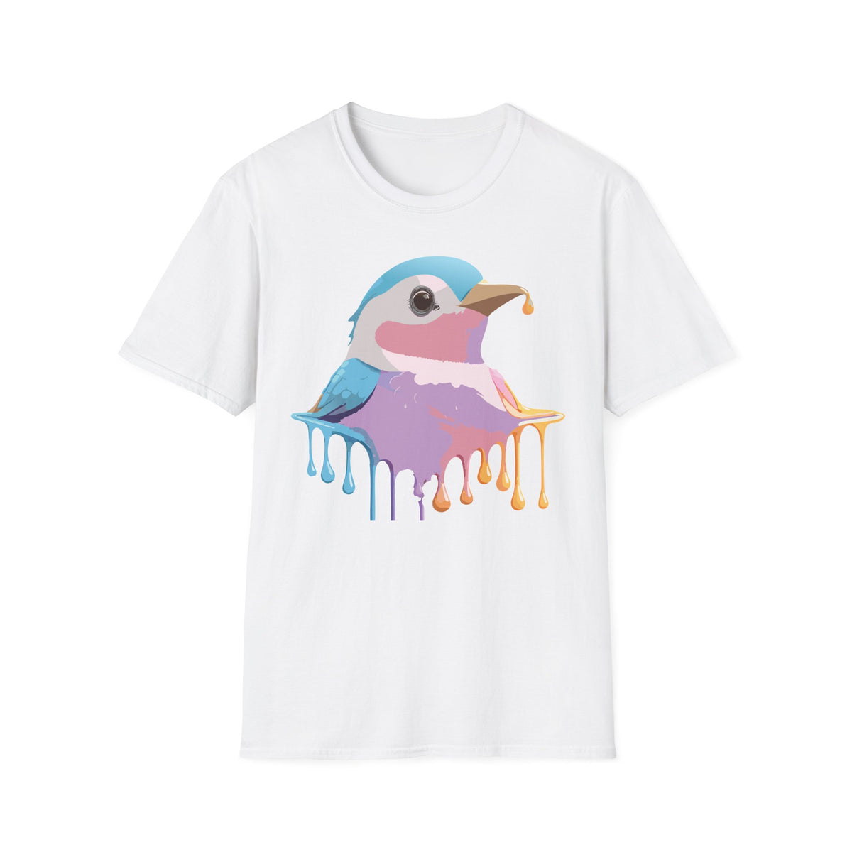 Colorful Dripping Kookaburra T-Shirt | Watercolor Bird Illustration