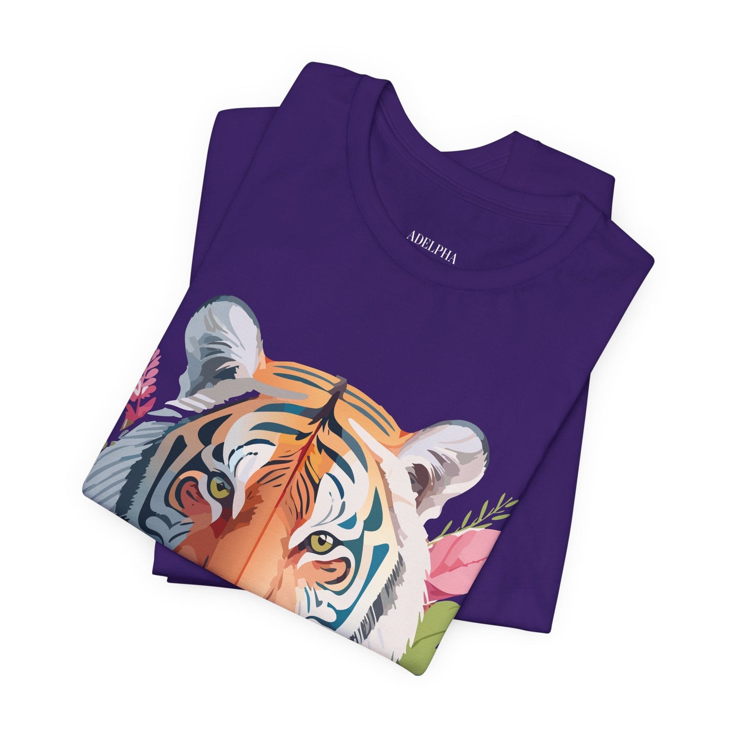 Tiger Graphic Unisex 100 Cotton Vintage Art with Animal Tee 13