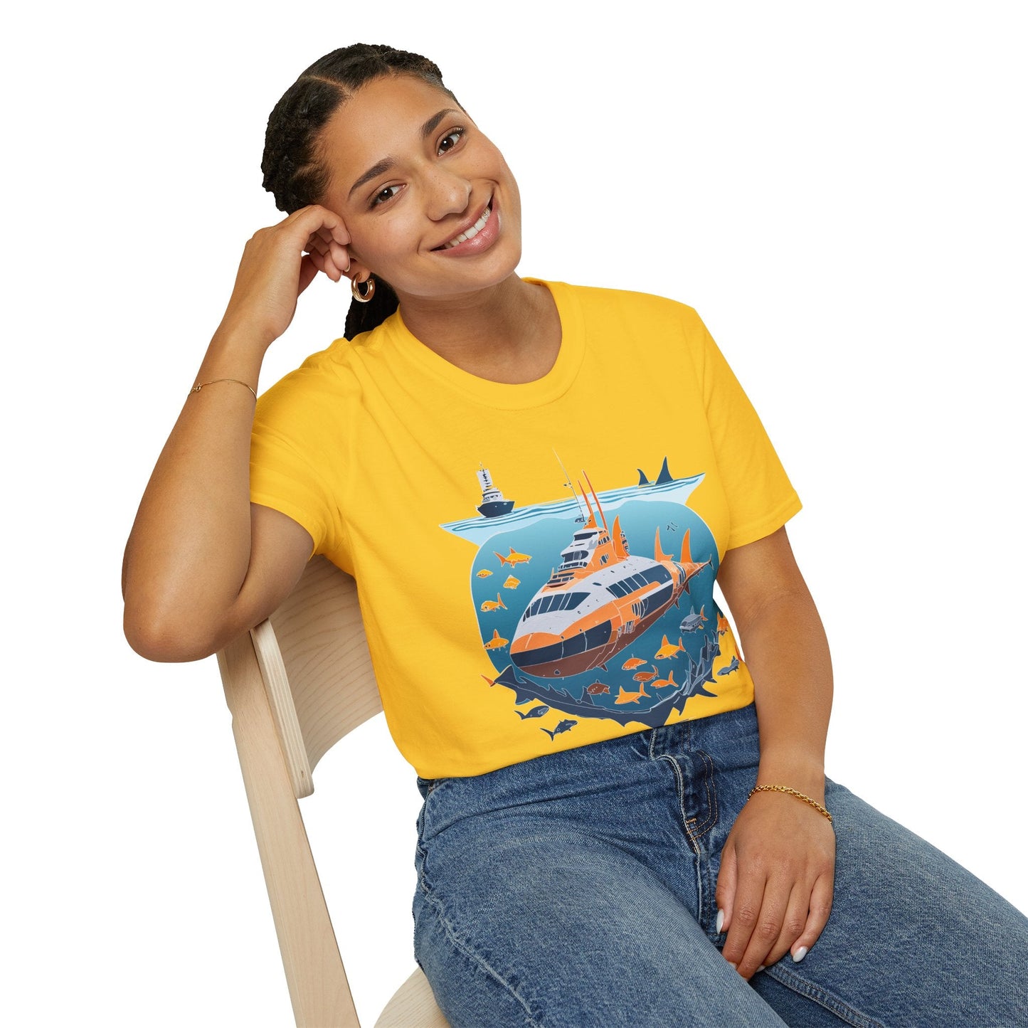 Ocean Graphic Unisex Softstyle Cotton Tee 15
