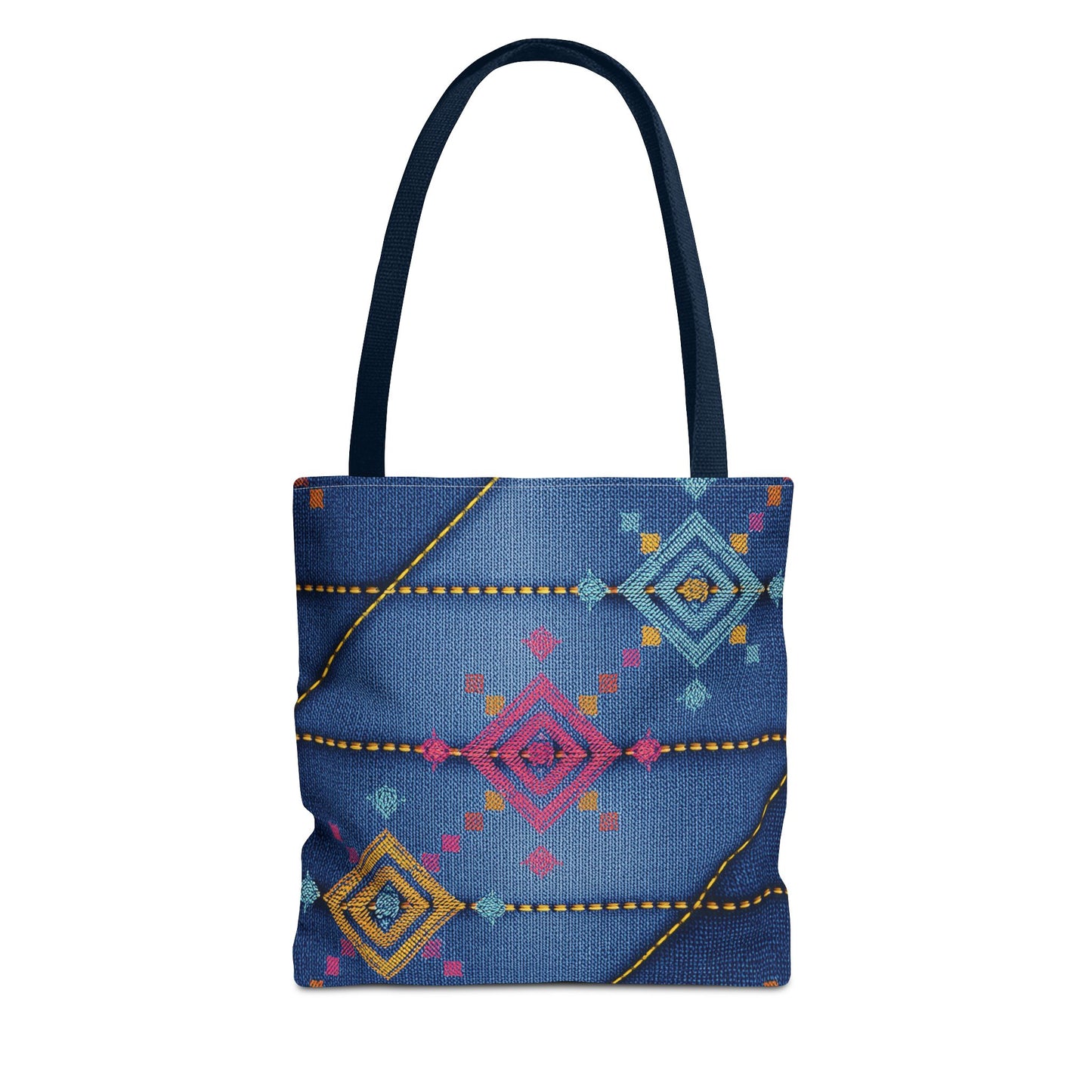 Diwali Graphic Denim Fabric Imitation Print Unisex Canvas Bag Poly Spun 3 Sizes Tote Bag 205-22