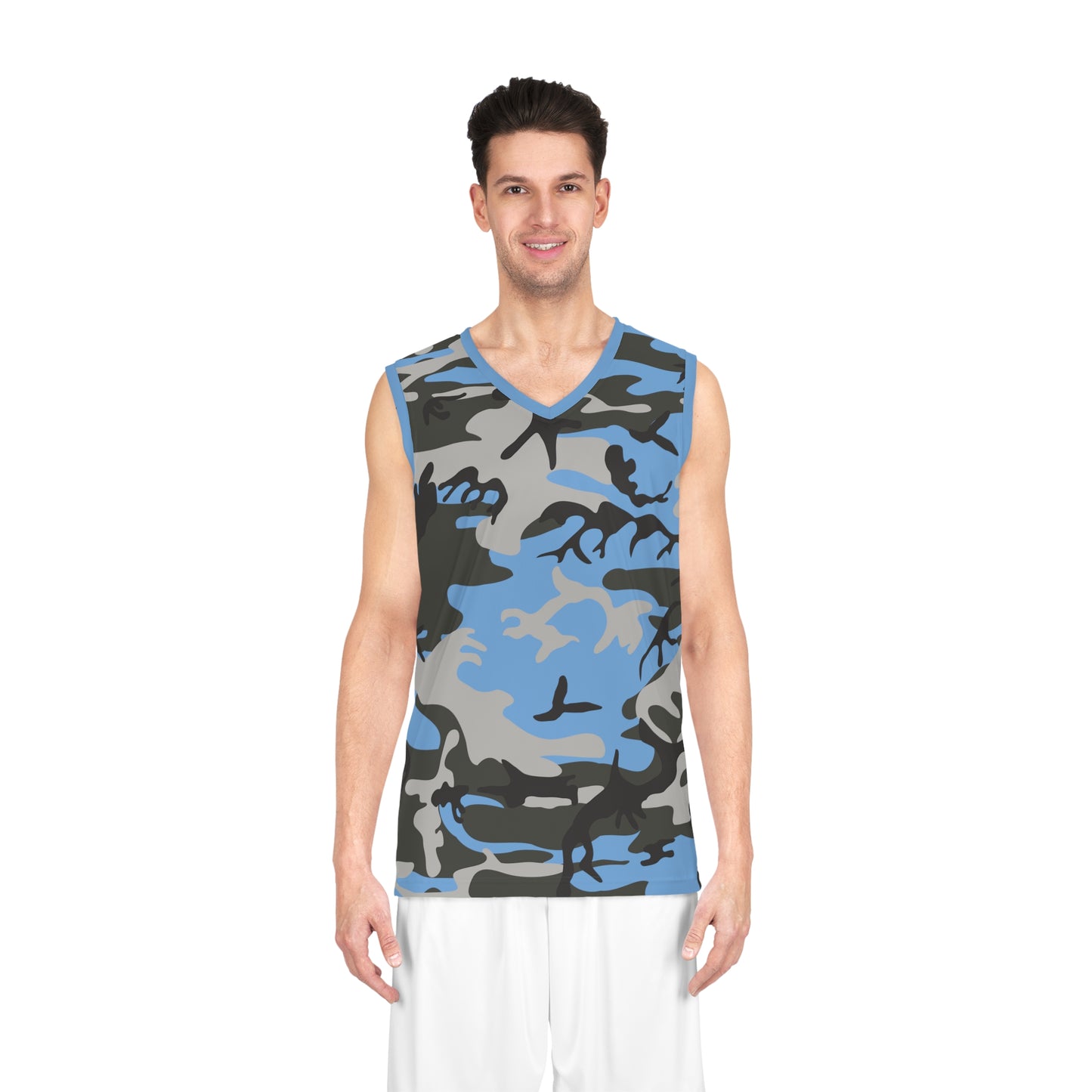 Camiseta de baloncesto de camuflaje para hombre 