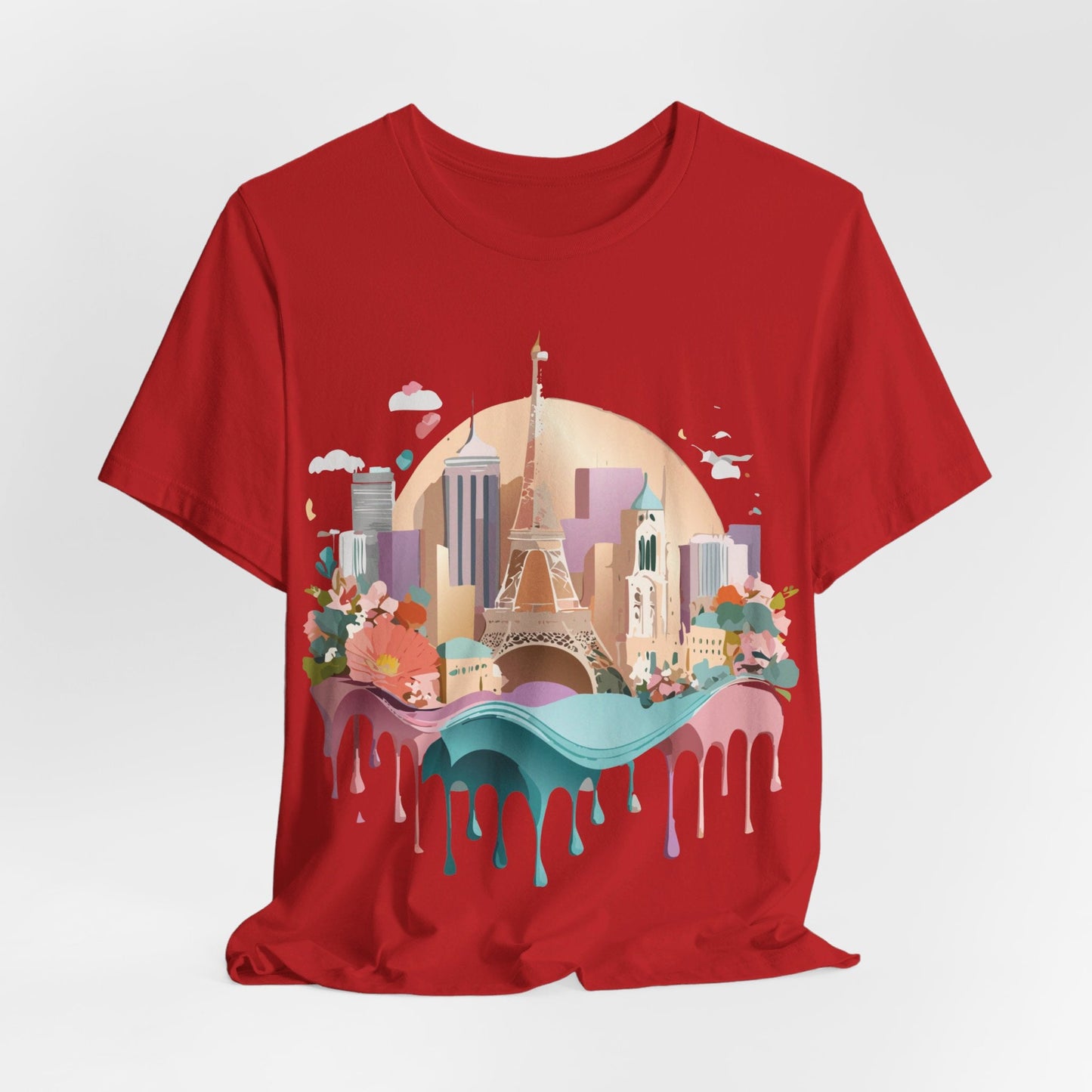 Adelpha Paris Graphic Tee Unisex Short Sleeve Shirt With Vintage Art Design Apparel