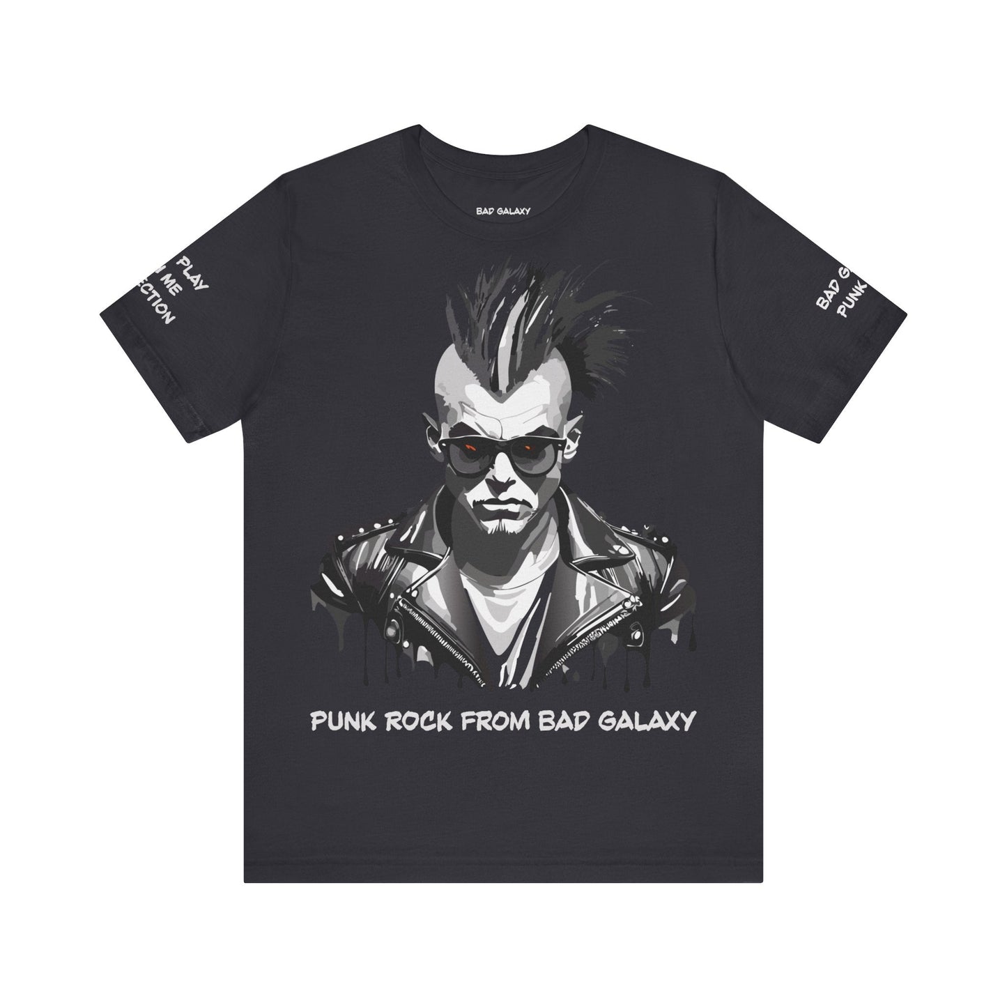 Punk Rock Tee Shirt From Bad Galaxy Made To Order 100 Percent Cotton Eco Friendly Inks