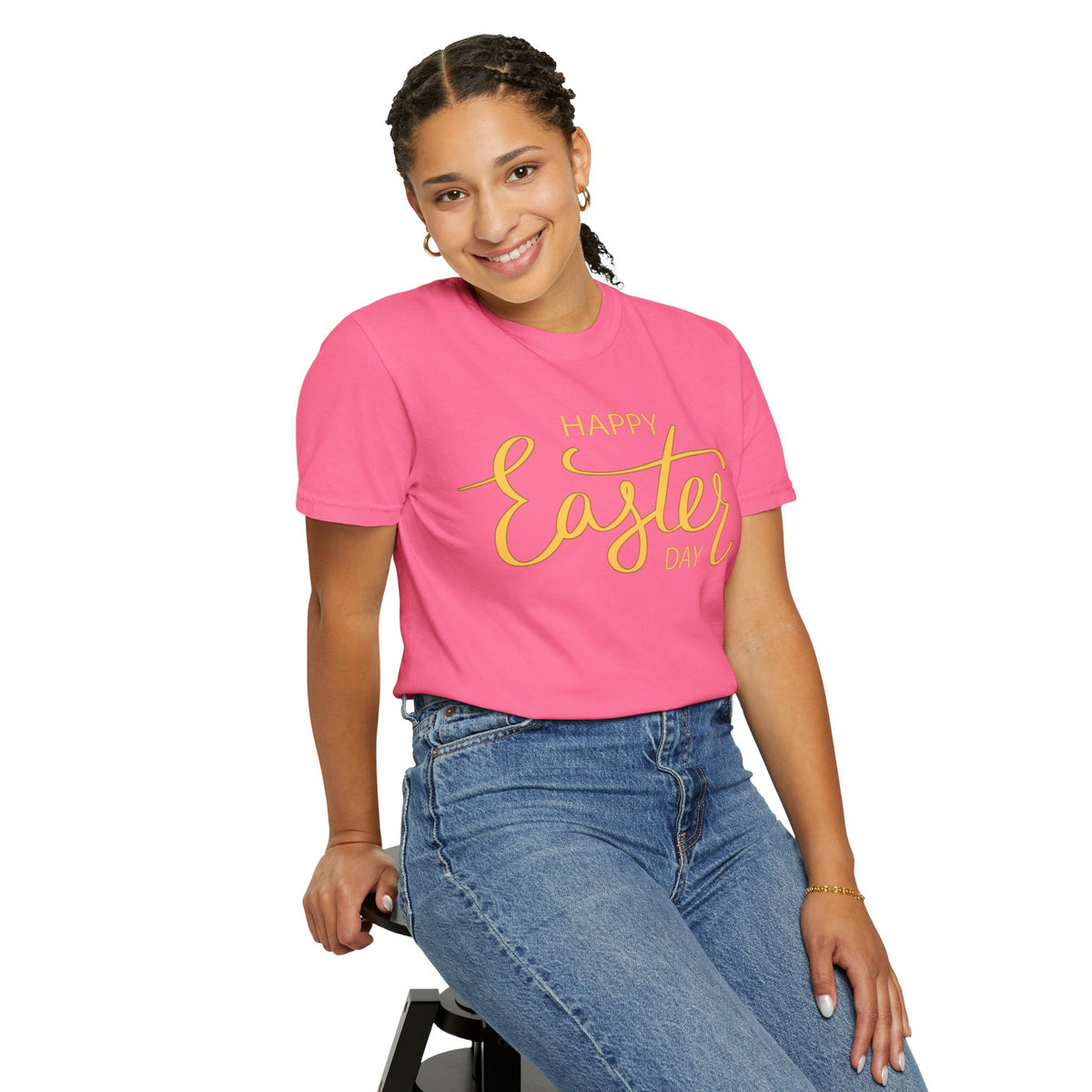 Happy Easter Day T-Shirt, Tee Shirt with Easter Signature, T Shirt with Easter Prints, Tee Shirt with Easter Design