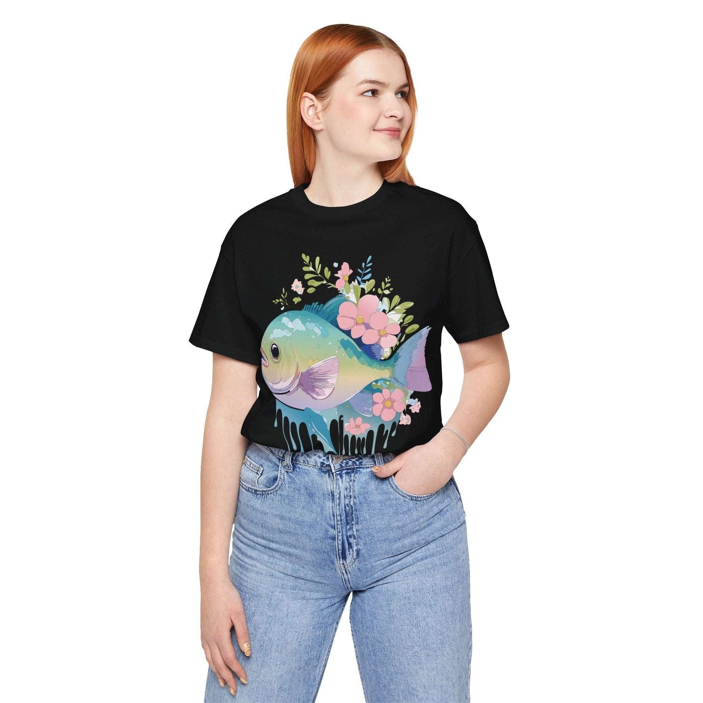 Fish Graphic Unisex 100 Cotton Vintage Artwork Tee 1