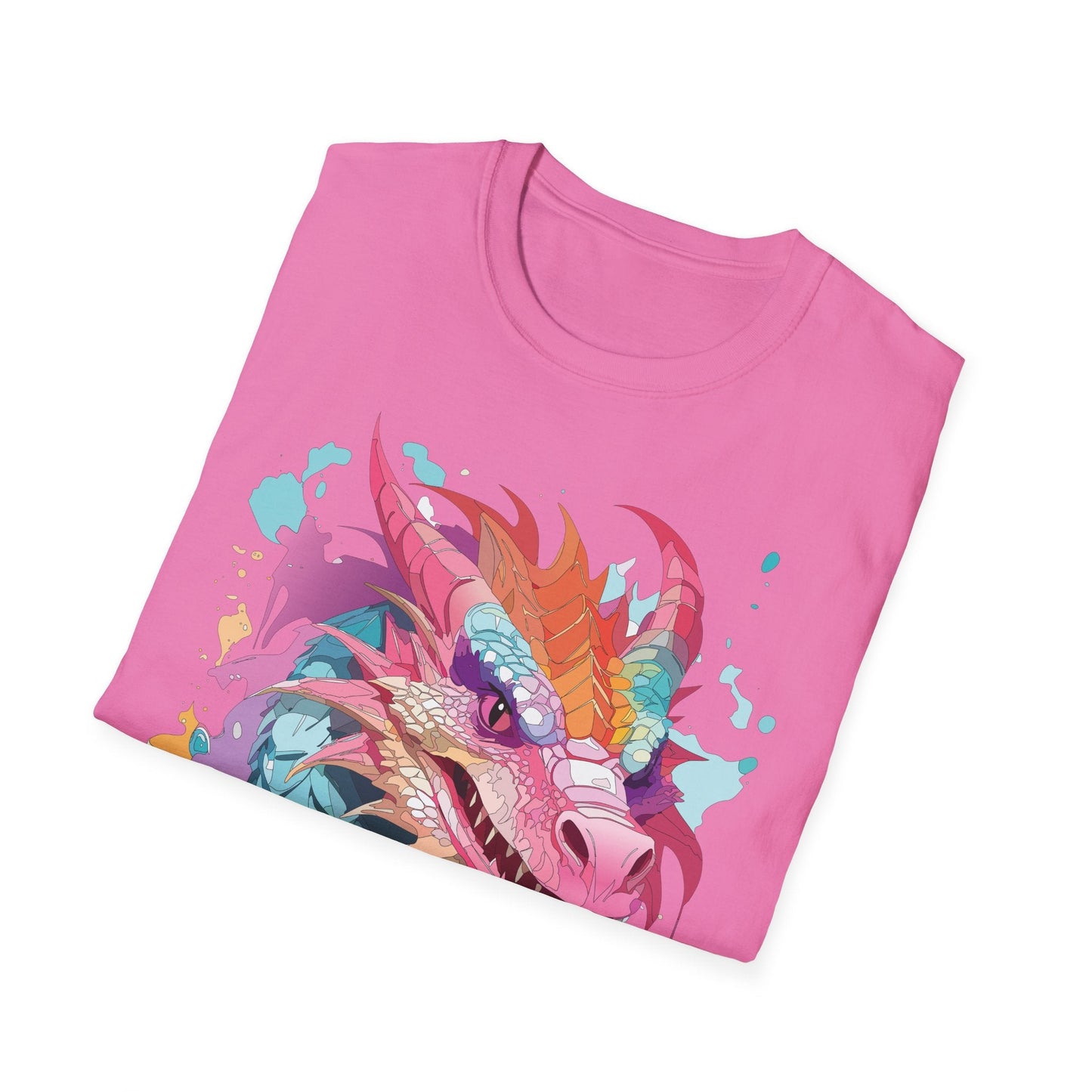 Dragon Graphic Unisex Cotton Softstyle Art Design Tee With Animals 27