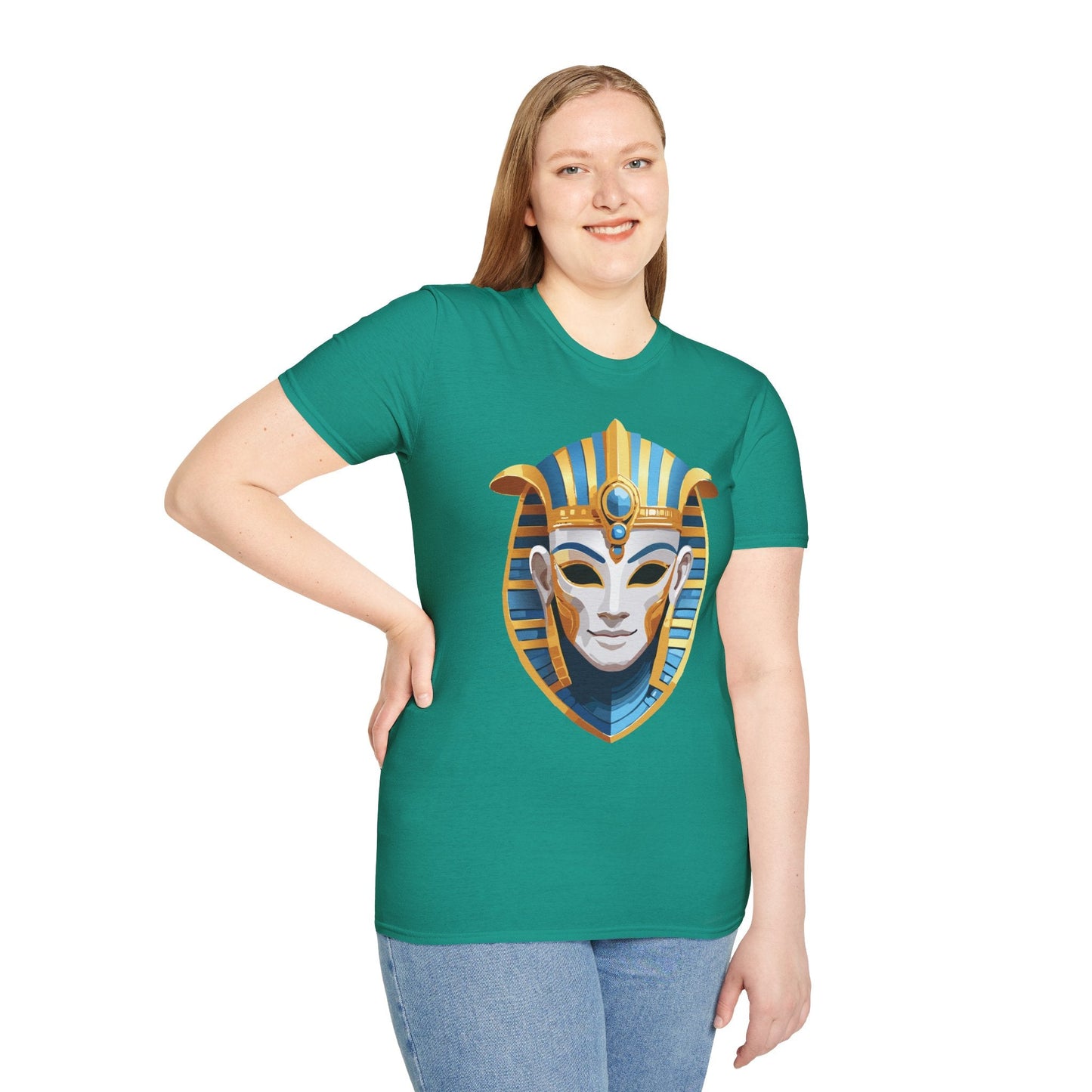 Mask Tee Shirt Unisex Gildan Softstyle 64000 Cotton Tee With Masquerade Design Artwork
