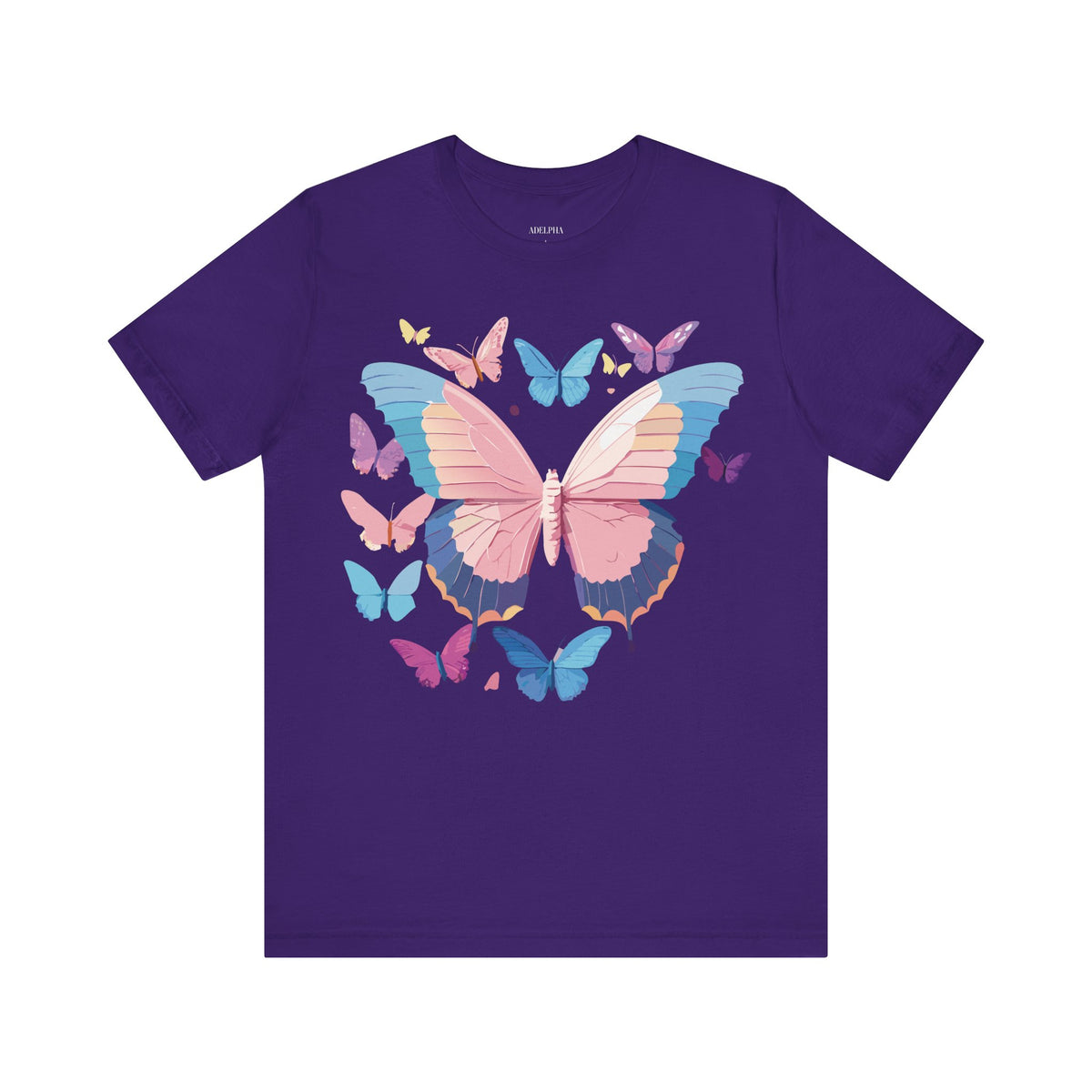 Butterfly Graphic Unisex Cotton Bella+Canvas Tee with Art Design n62