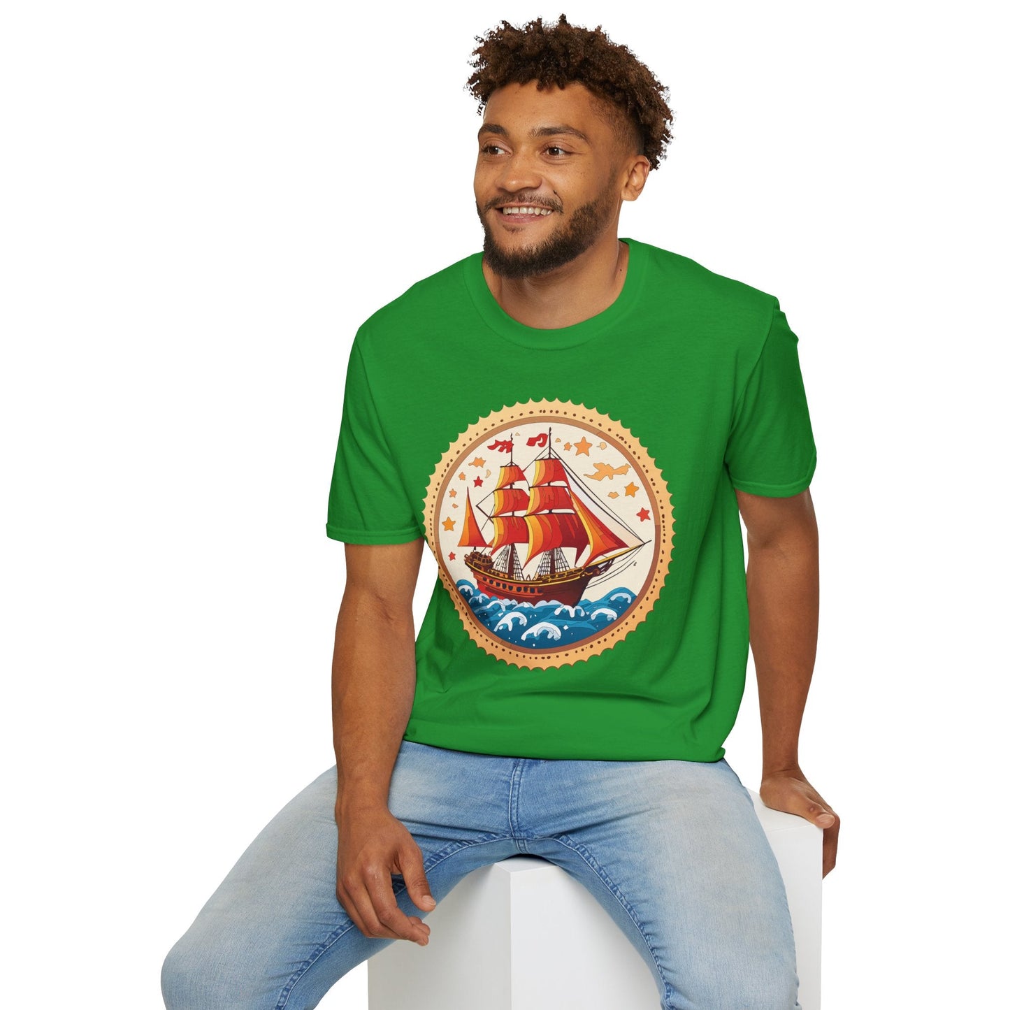 Ship T Shirts Frigate Vessel Tee Shirt Unisex Short Sleeve Gildan Softstyle 100 Percent Cotton
