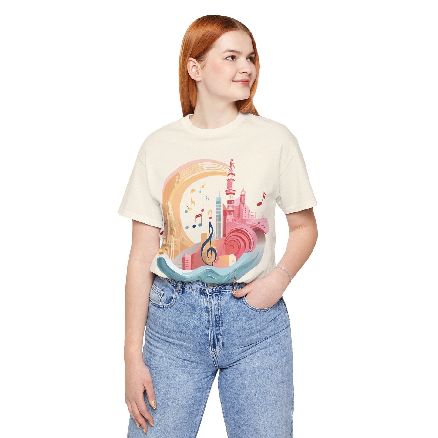 Music Graphic T Shirt Unisex Jersey Short Sleeve Art Design by Adelpha Vintage Inspired Tee