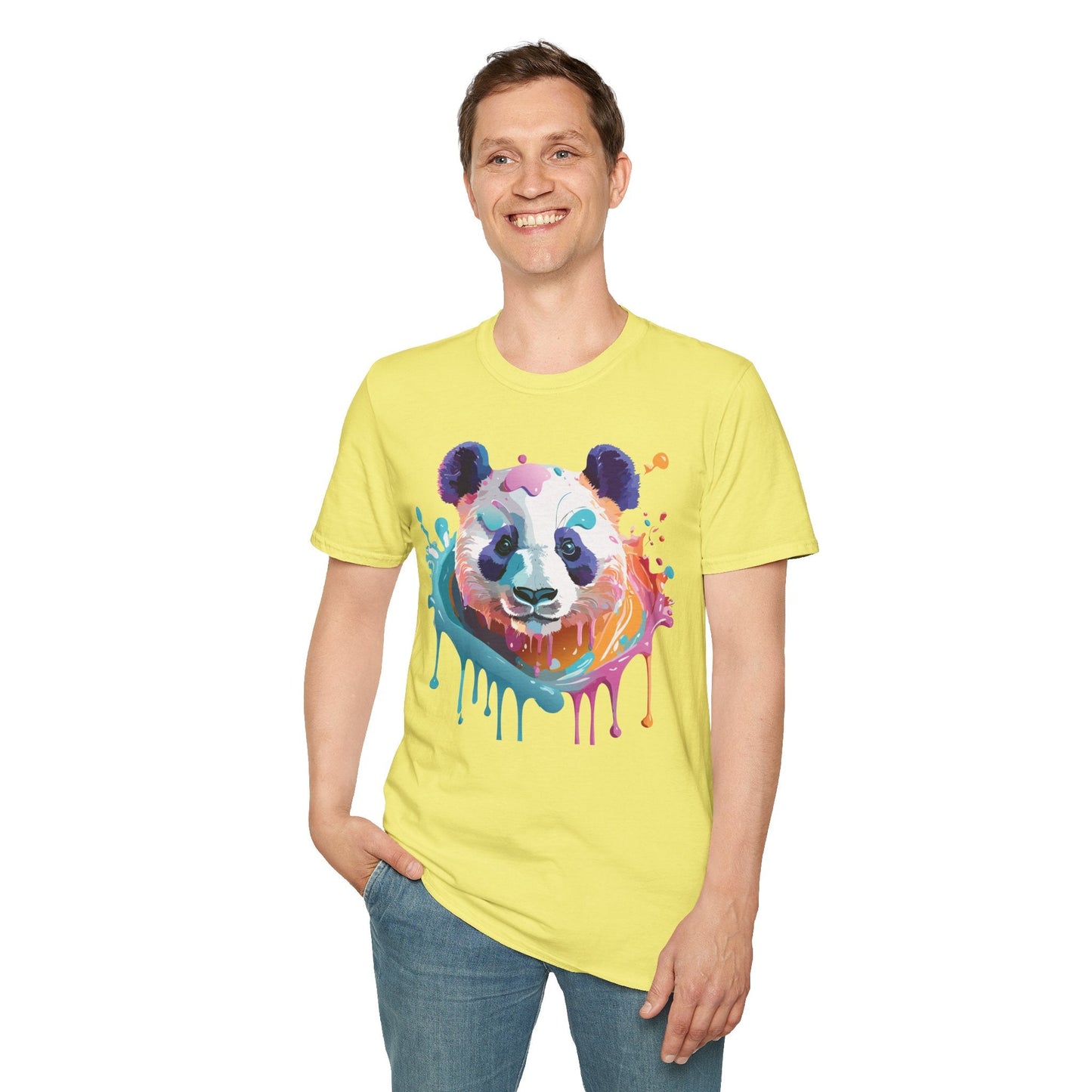 Panda Shirt T Shirt Softstyle 64000 Gildan 100 Percent Ring Spun Cotton Comfortable Animal Tee