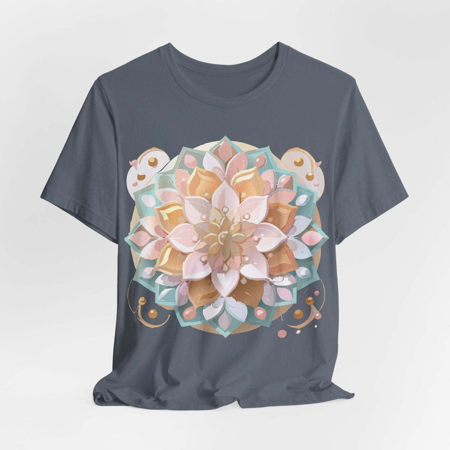 Adelpha Mandala Graphic Tee Unisex Short Sleeve Jersey Shirt Vintage Inspired Artwork