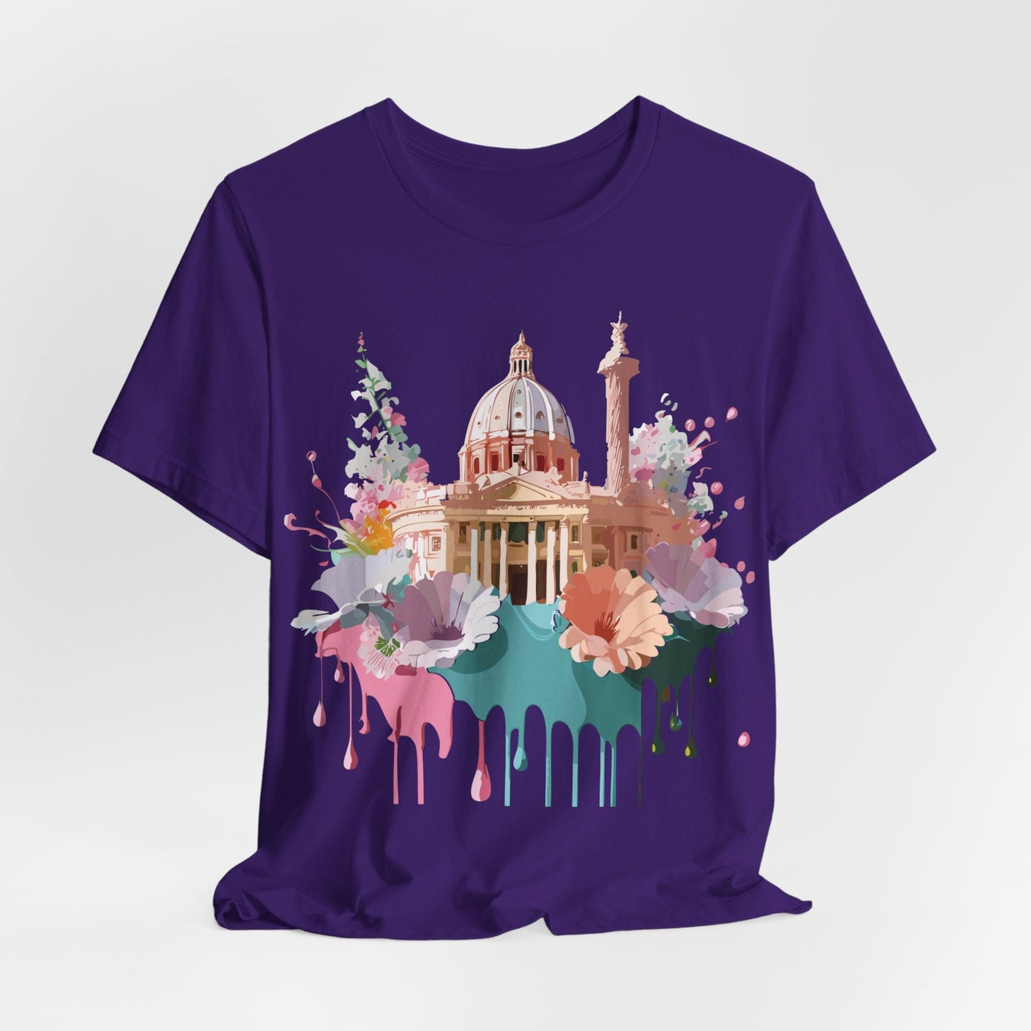 Tourist Shirt Rome Graphic Tee Unisex Jersey Short Sleeve Art Design By Adelpha Artwork