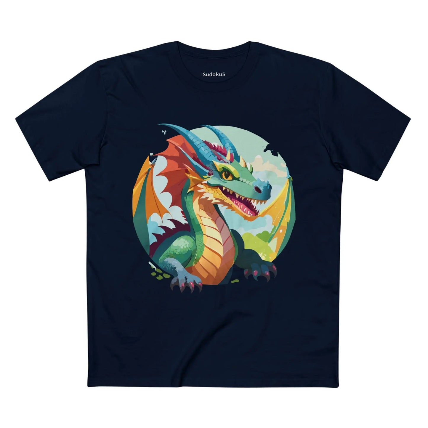 Dragon Graphic Unisex 100 Cotton Staple Tee 30