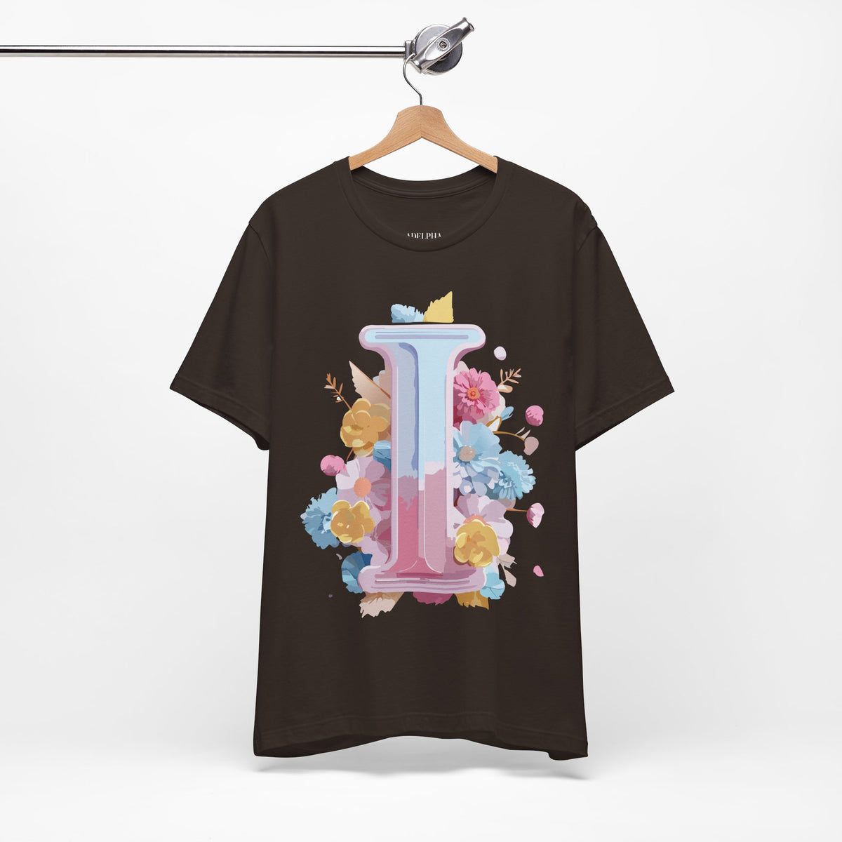 Letter I Graphic Unisex Cotton Bella+Canvas Tee with Art Letter Design