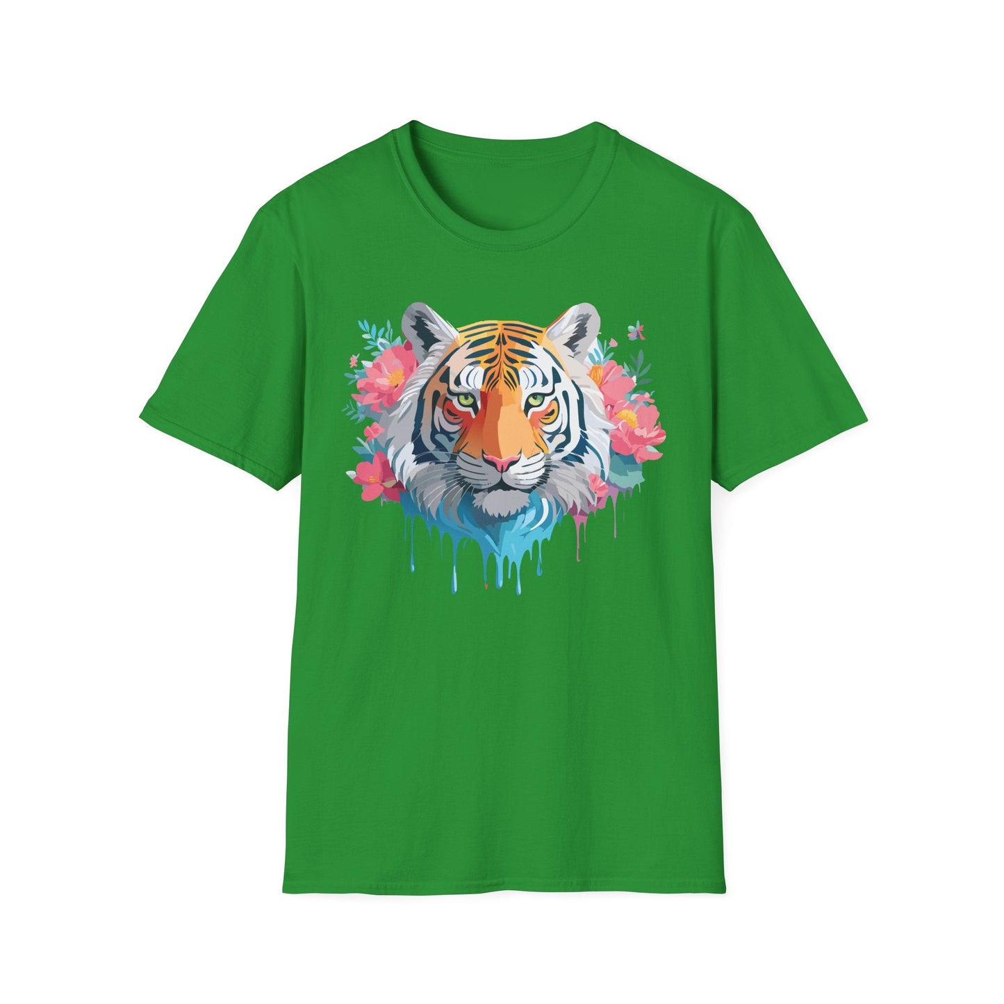 Tiger Shirt Unisex Animal Tee 100 Percent Ring Spun Cotton Softstyle