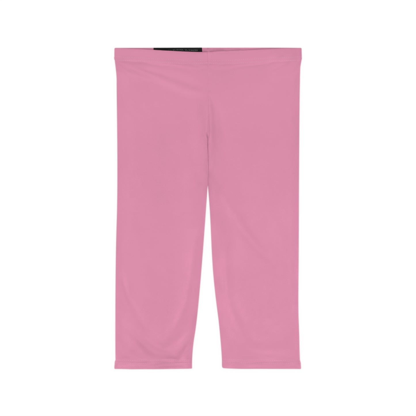 Pink Mist Color Women's Brushed Suede Poly Span Casual Capri Leggings XS-2XL