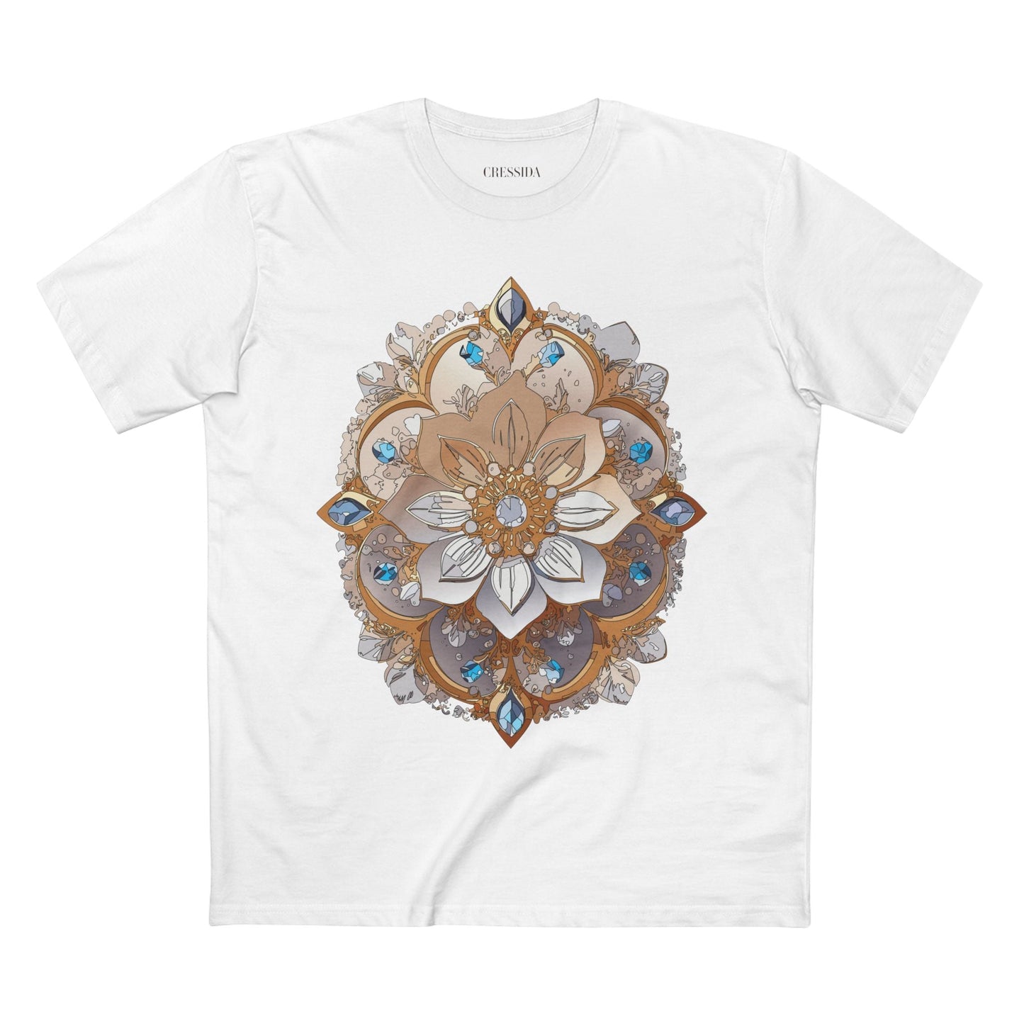 Floral Graphic T-Shirt Unisex 100 Cotton Art Design with Antique Flowers Tee 20