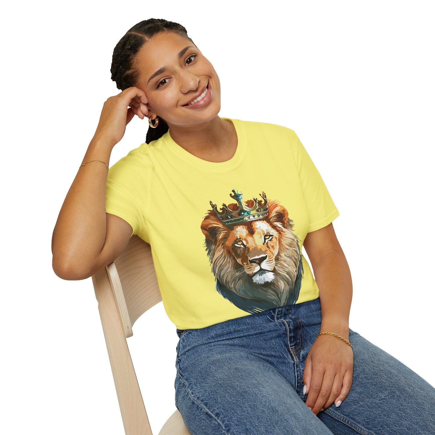 Lion Shirt Unisex Softstyle Tee Gildan 64000 100 Percent Ring Spun Cotton