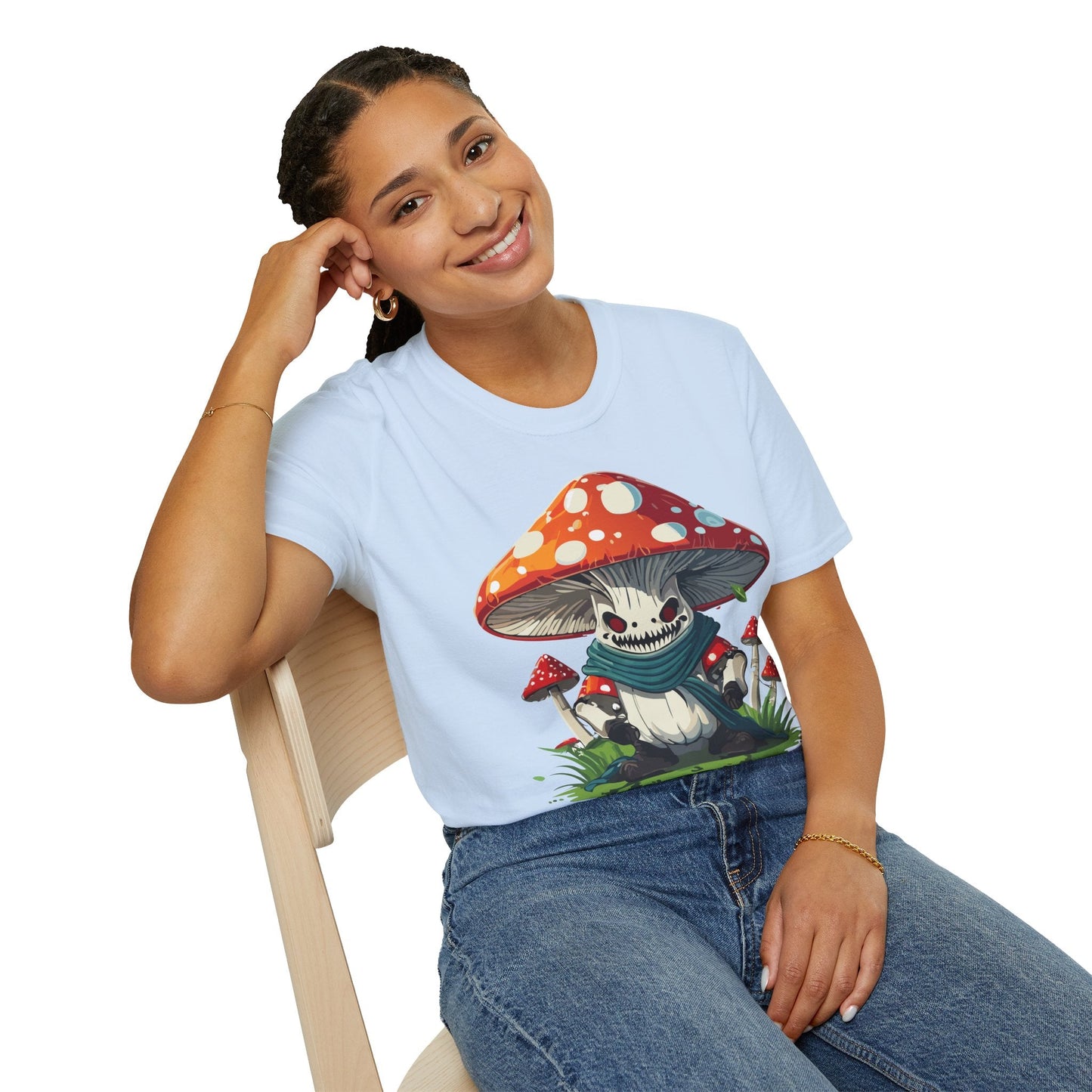 Unisex Mashroom T Shirt Funny Fungus Inspired Design Gildan Softstyle 64000 Tee Shirt