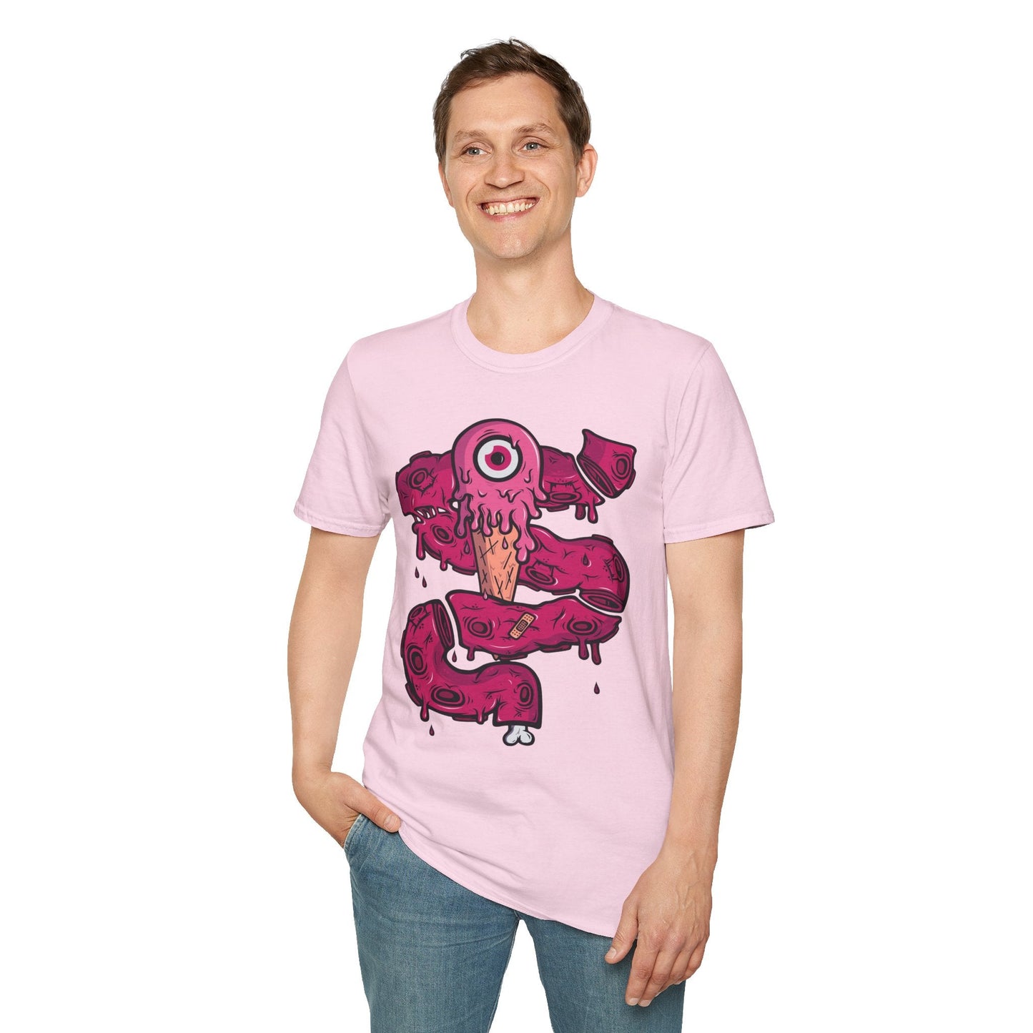 Cartoon T Shirt Animation Tee Funny Graphic Tee Unisex Gildan Softstyle Cotton 64000