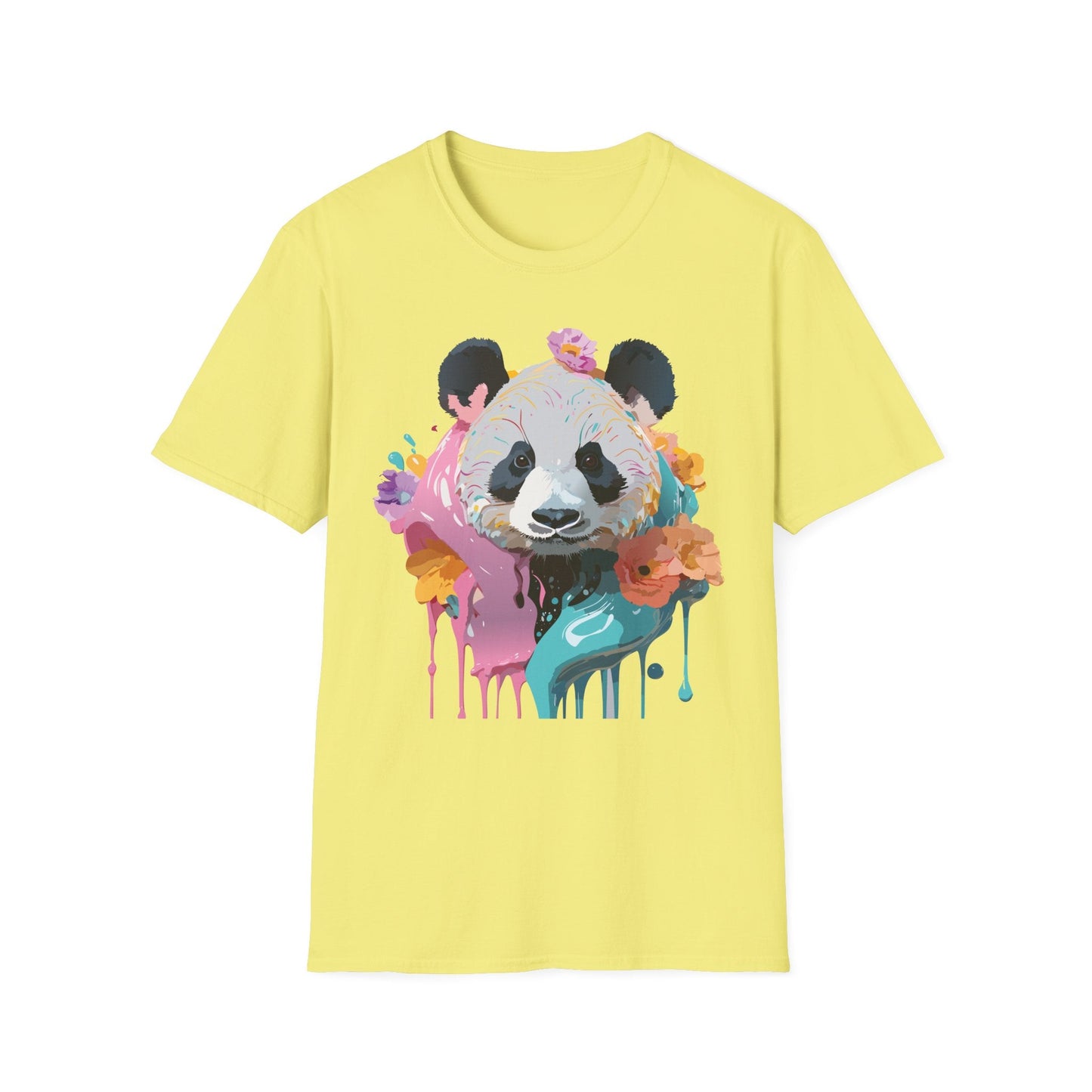 Gildan Softstyle Panda Shirt Unisex T Shirt With Panda Animal Design 100 Percent Cotton Tee