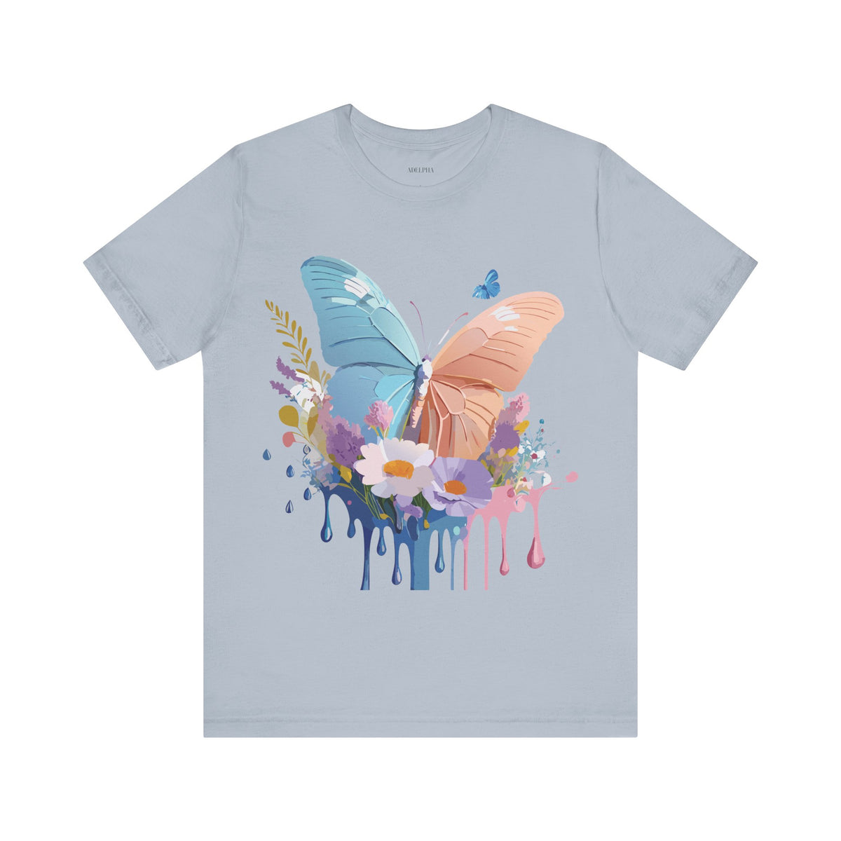 Butterfly Graphic Unisex Cotton Bella+Canvas Tee with Art Design n25