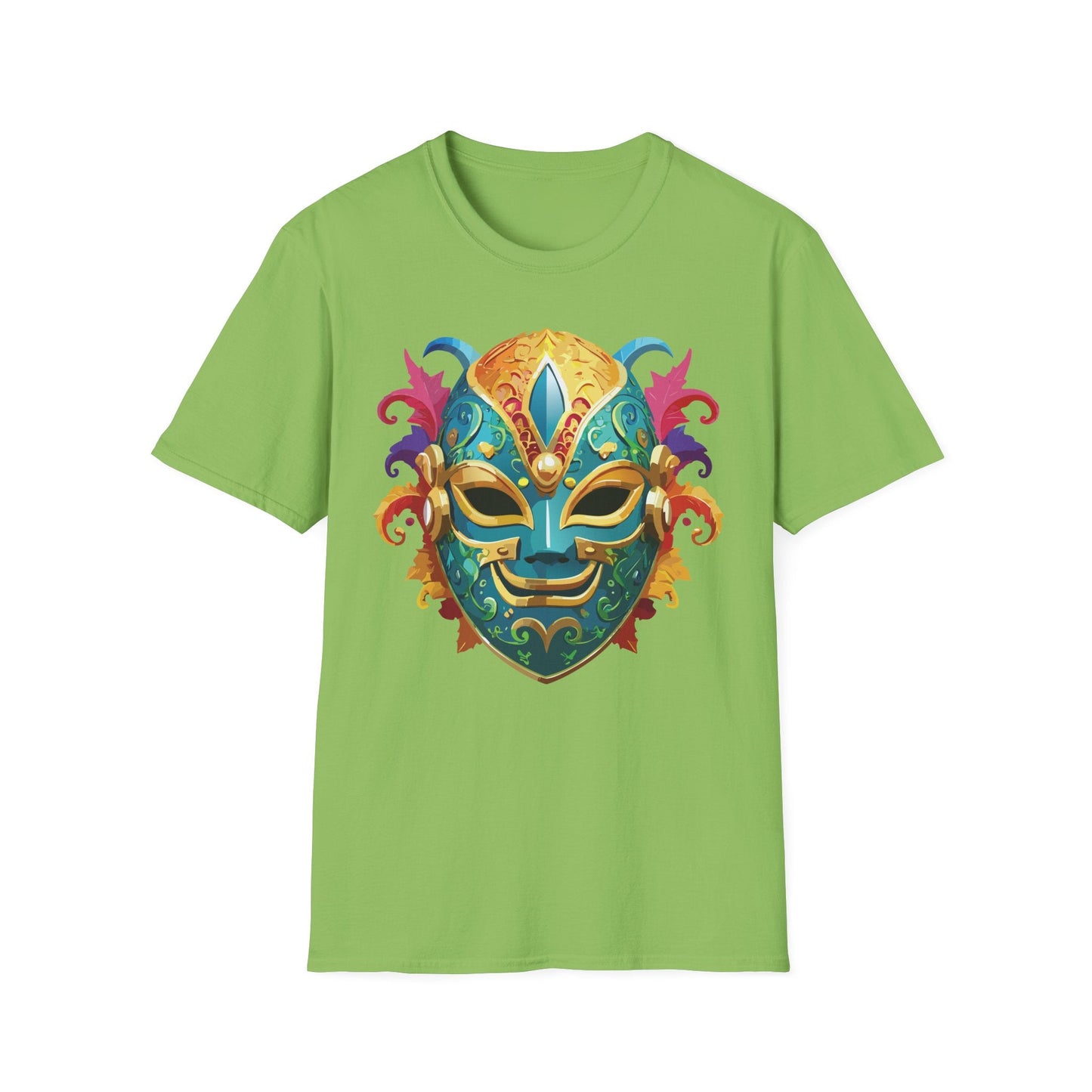 Mask Tee Shirt Unisex Softstyle Gildan 64000 100 Percent Ring Spun Cotton Comfortable Masquerade Tee