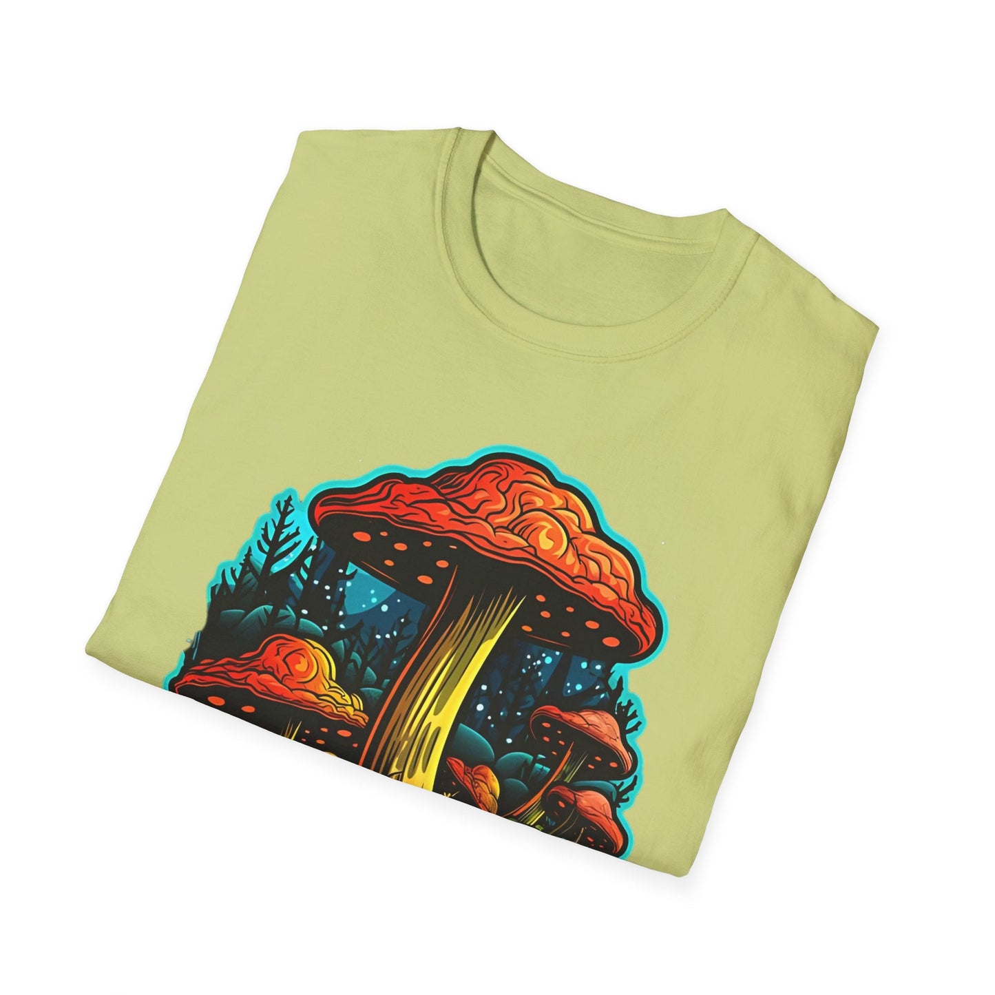 Mashroom Tee Shirt Unisex Softstyle 64000 With Funny Mashroom Fungus Graphic Design
