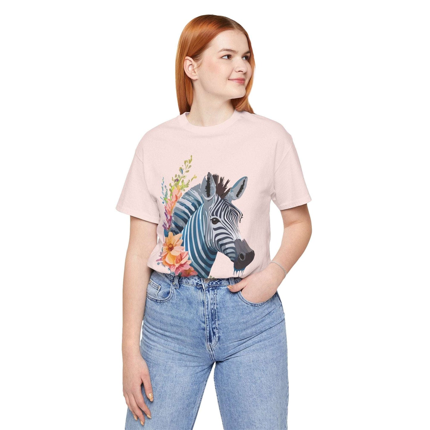 Zebra Graphic Unisex 100 Cotton Vintage Animal Art T-Shirt 2