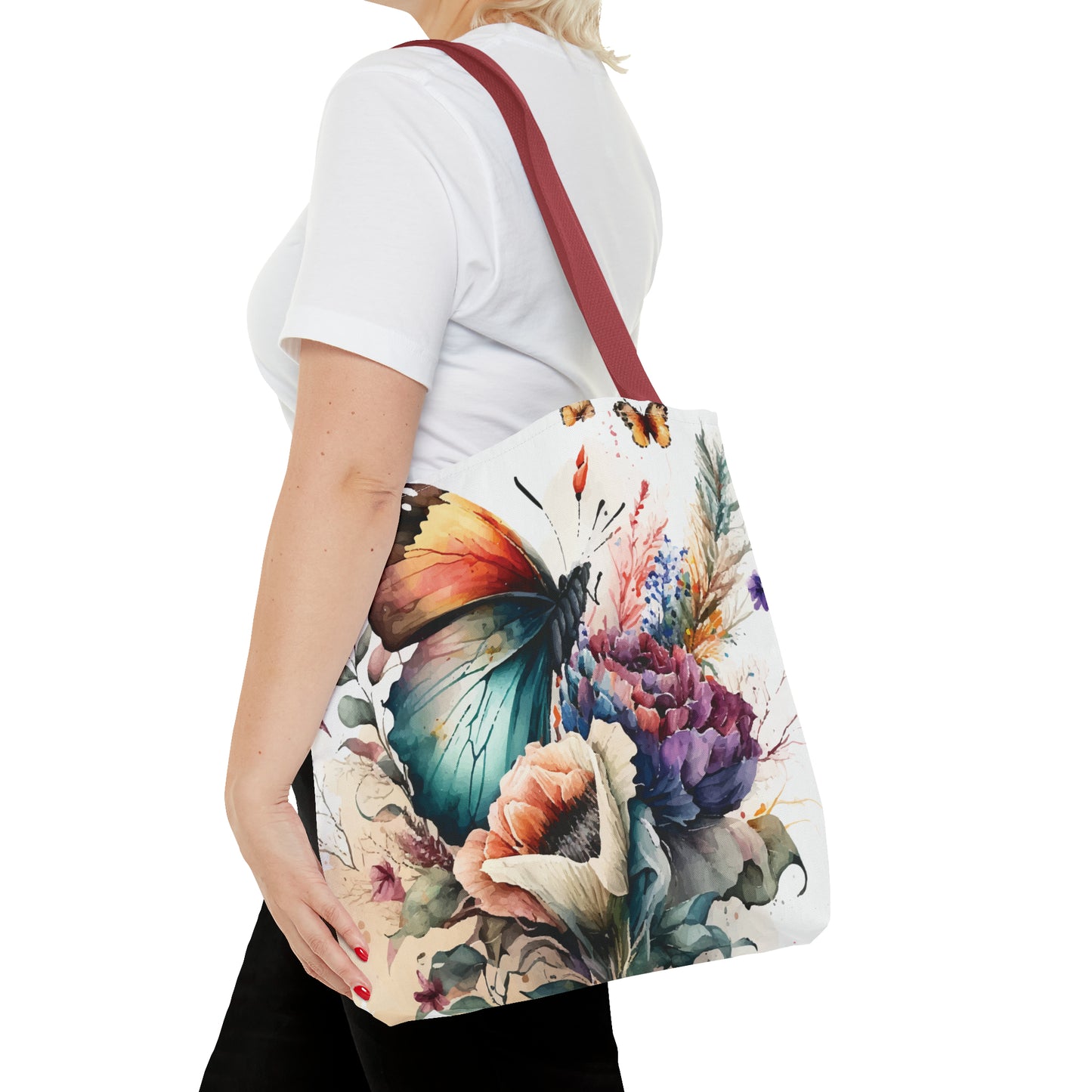 Canvas Bag with Butterfly Prints