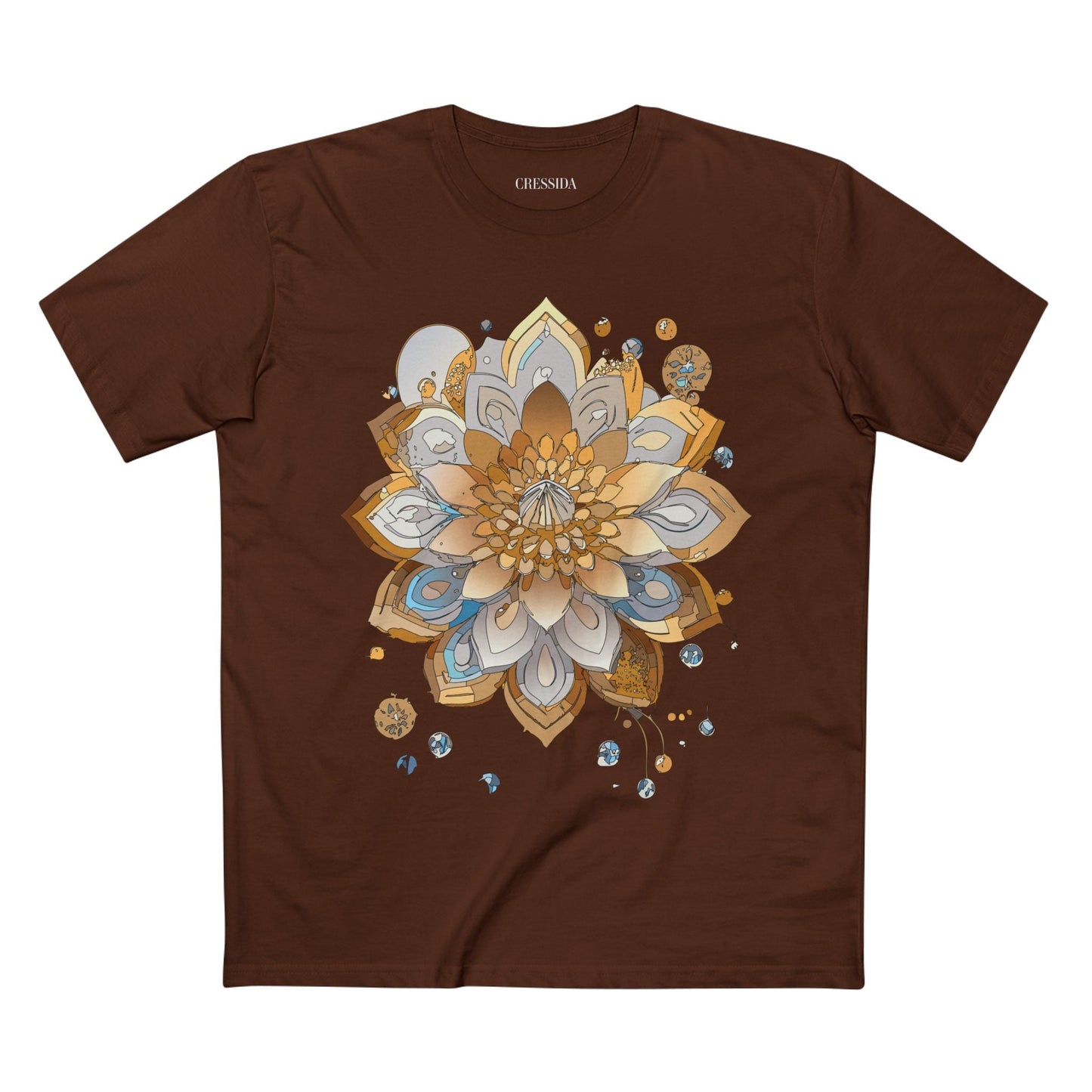 Floral Graphic T-Shirt Unisex 100 Cotton Art Design with Antique Flowers Tee 6