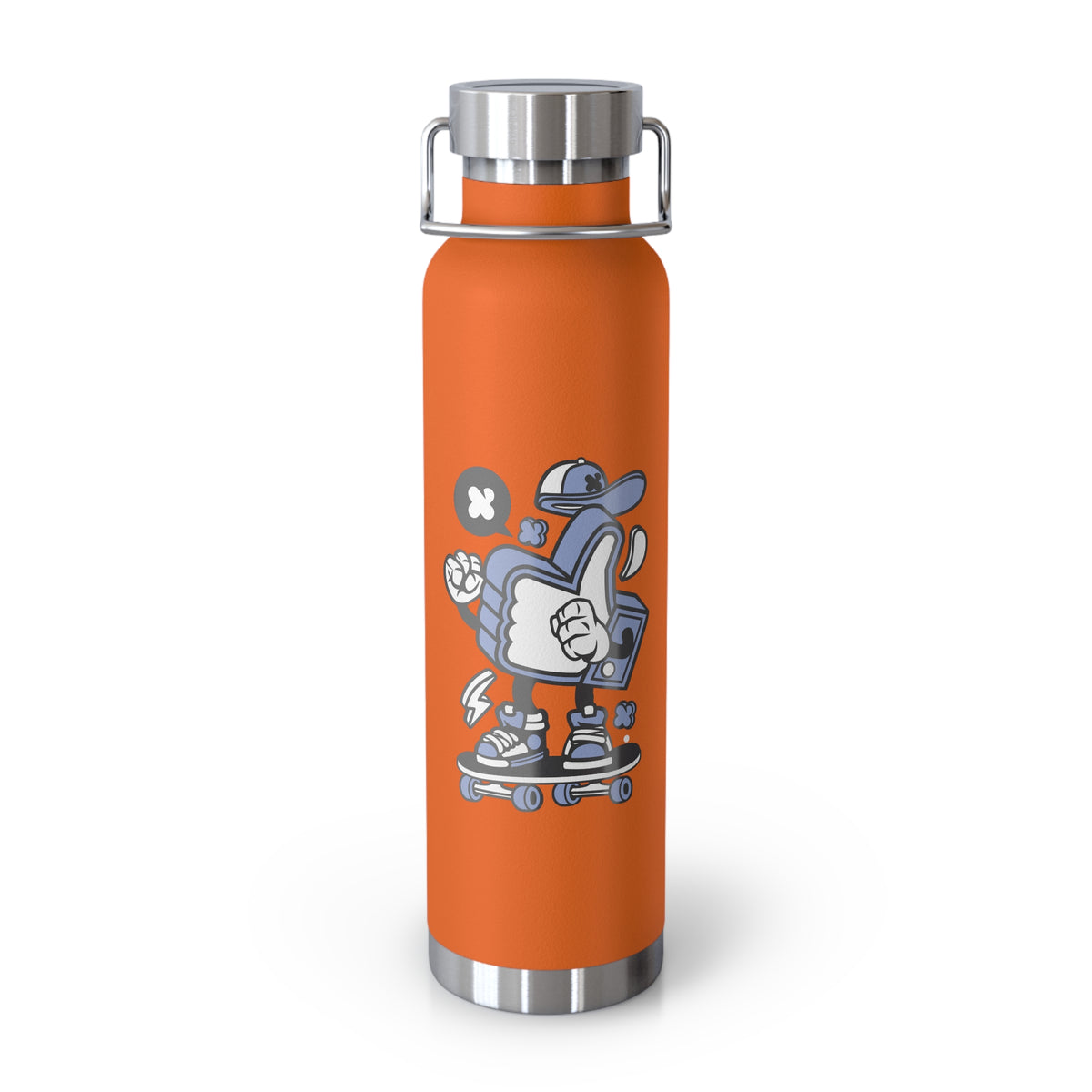 22oz Copper Insulated Water Bottle with Cartoon Design - CV26
