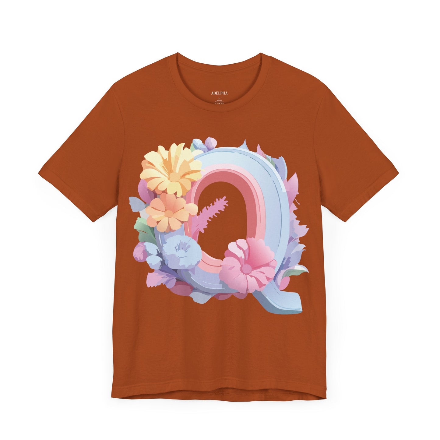 Letter Q Shirt Unisex Graphic Tee With Vintage Inspired Artwork By Adelpha Premium Short Sleeve