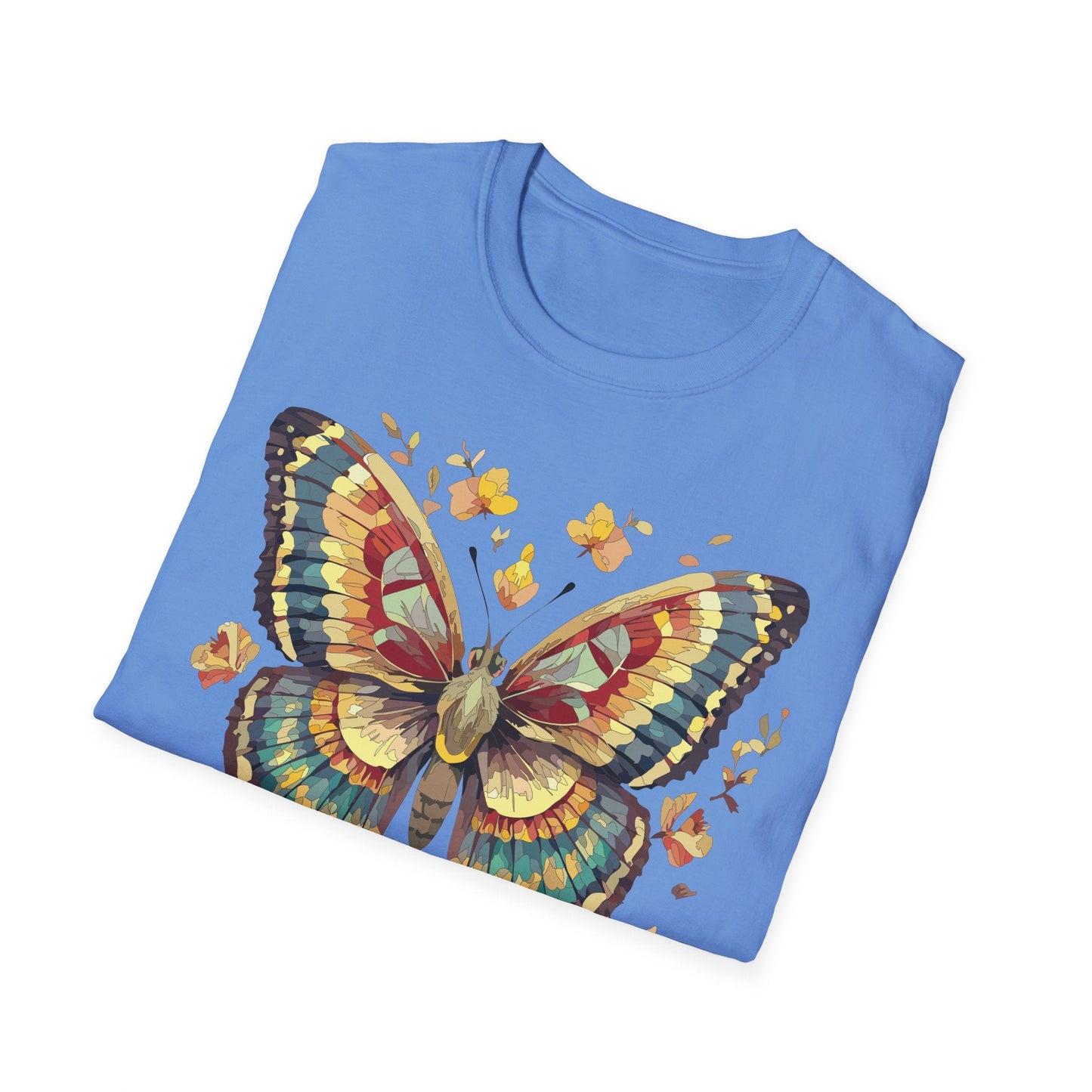 Butterfly Graphic T Shirt Unisex Gildan Softstyle 64000 Monarch Design Lightweight Everyday Wear