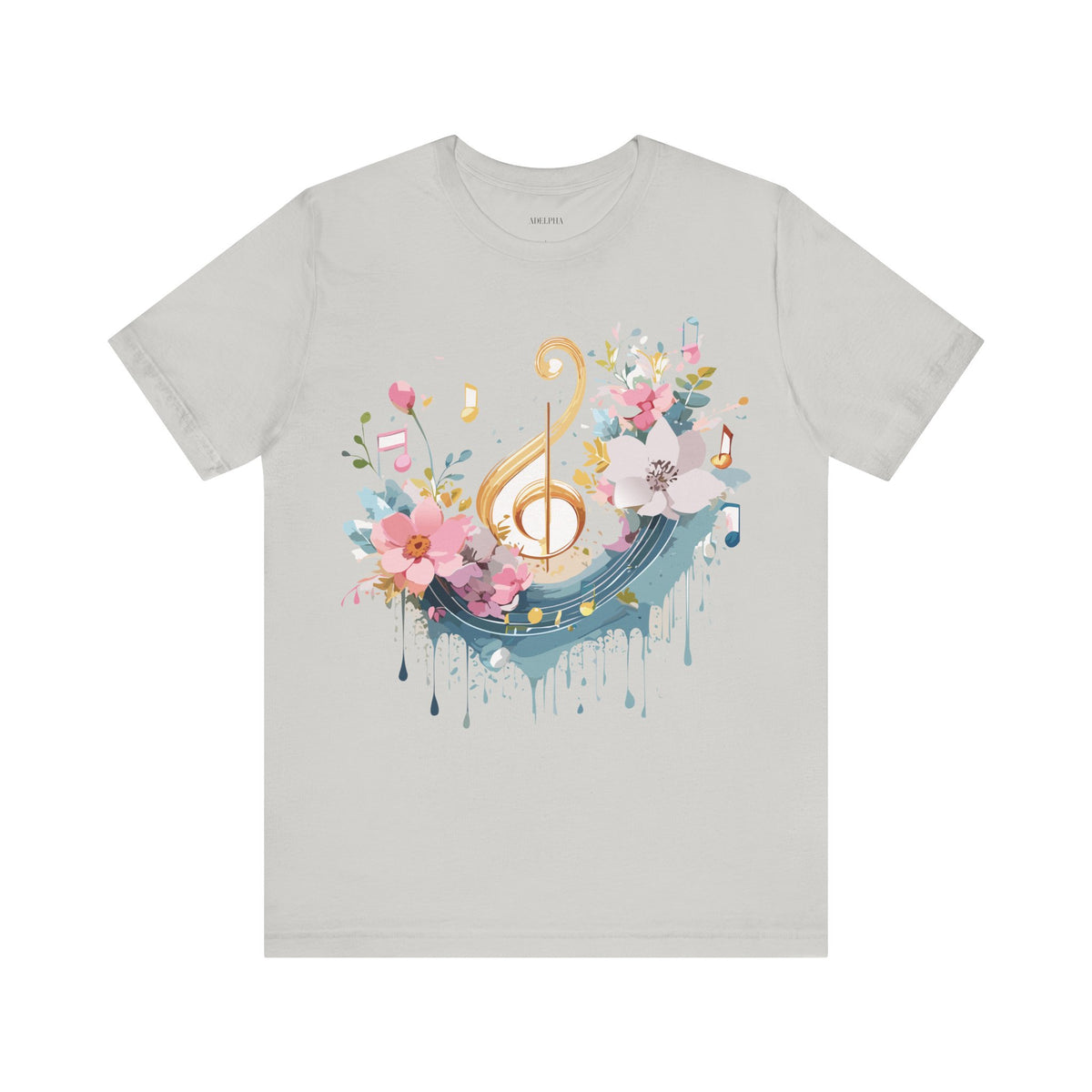 Music Graphic Unisex Cotton Bella+Canvas Tee with Art Design n194