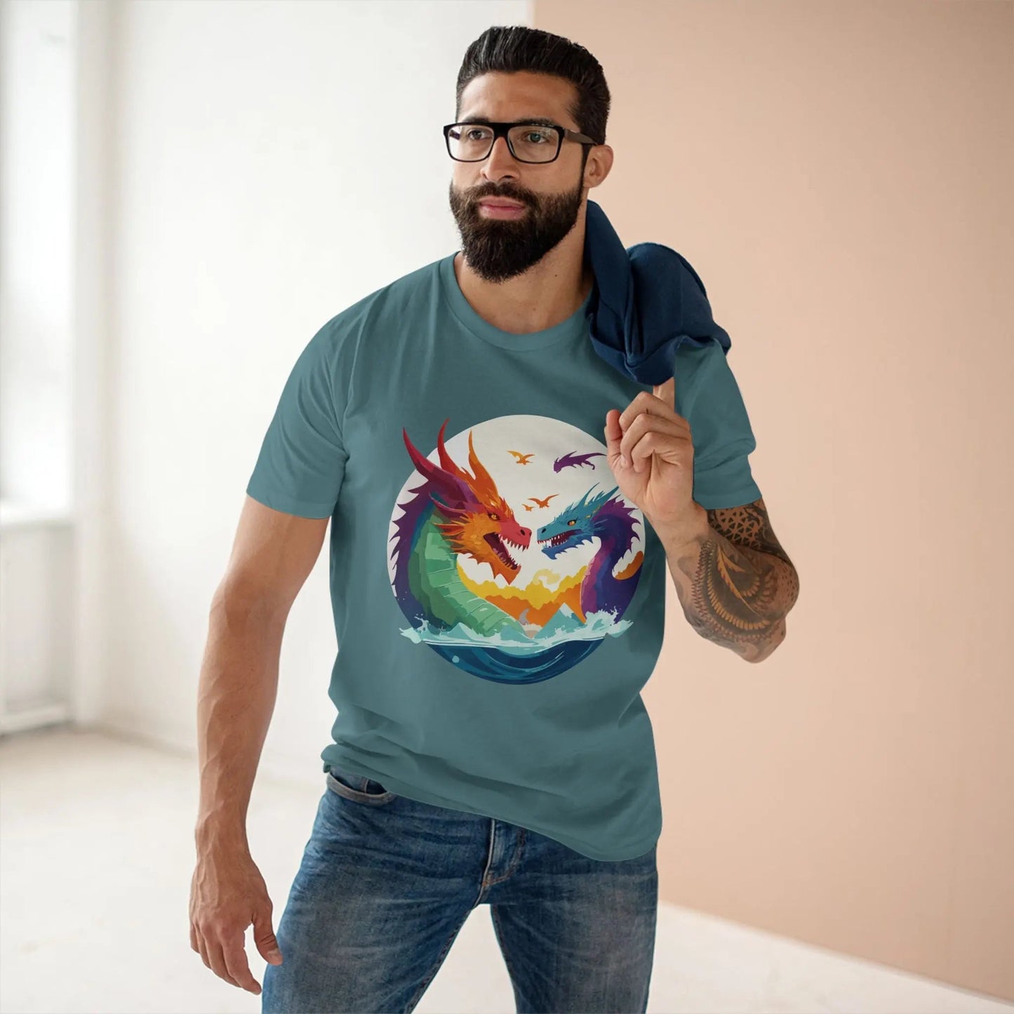 Dragon Graphic Unisex 100 Cotton Staple Tee 20