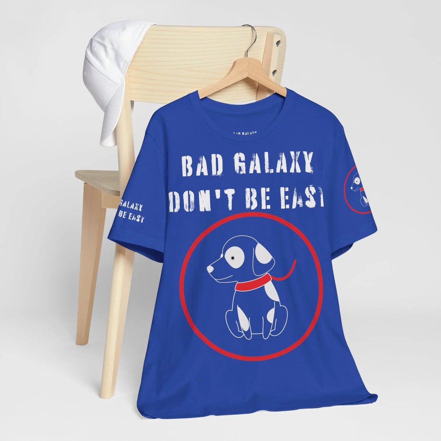 Bad Galaxy Funny Dog Tee Shirt 100 Percent Cotton Made In USA With Eco Friendly Inks